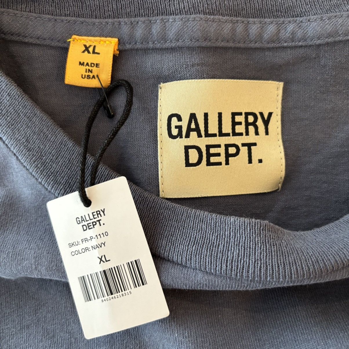 Gallery Dept. Gallery Dept Navy Yellow French Logo Long Sleeve Tee Size XL Size US XL / EU 56 / 4 - 3 Thumbnail