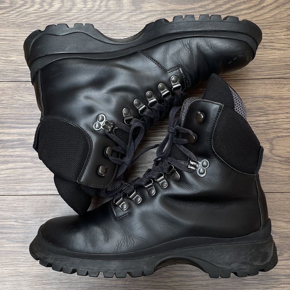 Prada Prada Brixxen Leather Lace-Up Boots Size US 6.5 / EU 39-40 - 1 Thumbnail
