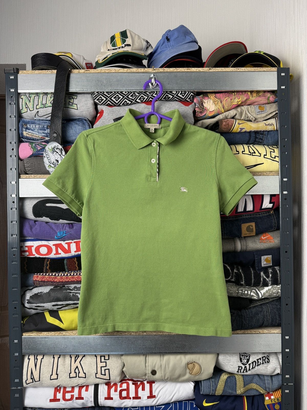 Burberry Vintage Green Burberry Polo Tee Size M / US 6-8 / IT 42-44 - 1 Thumbnail