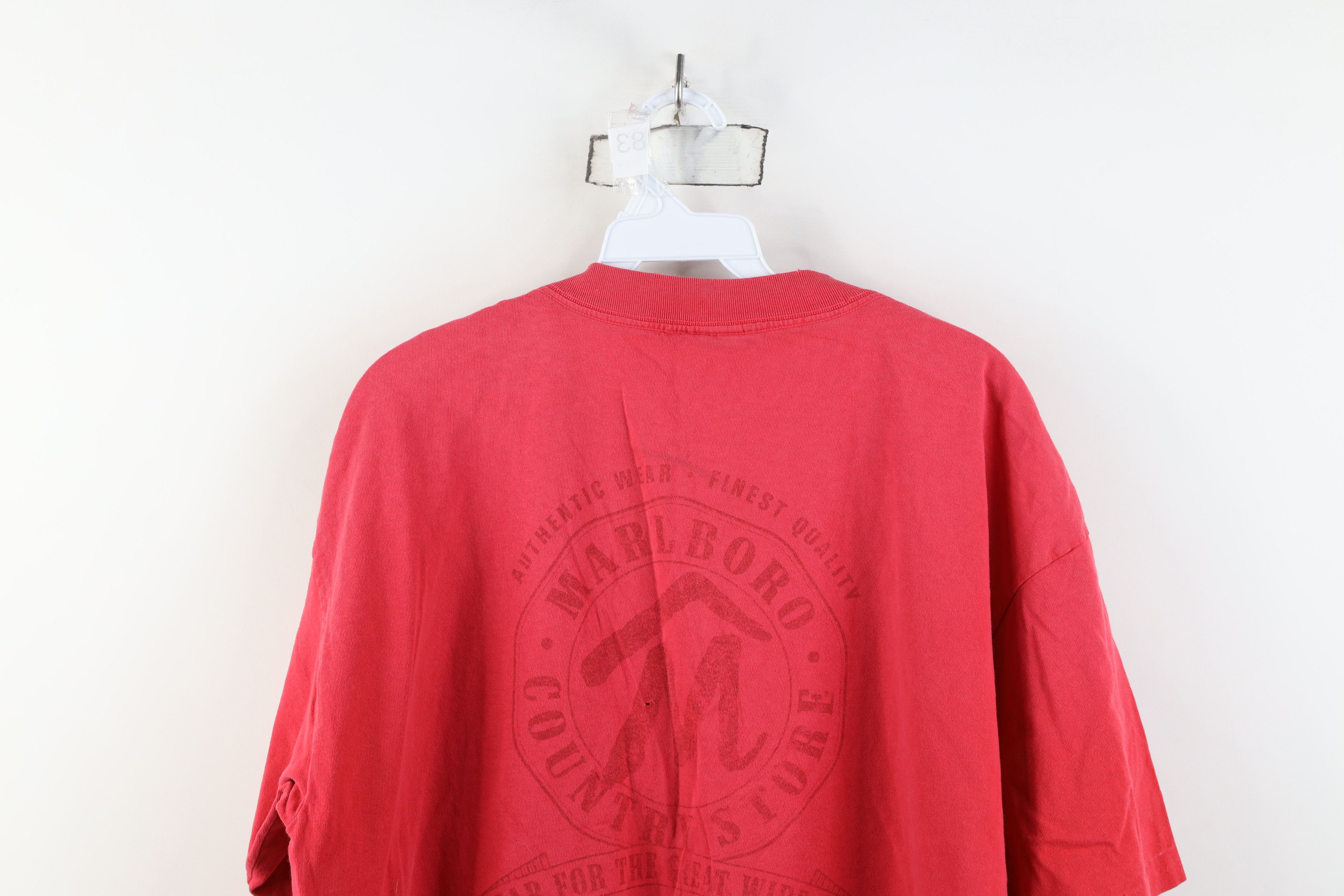 Marlboro Vintage 90s Marlboro Spell Country Store Pocket T-Shirt USA Size US L / EU 52-54 / 3 - 14 Thumbnail