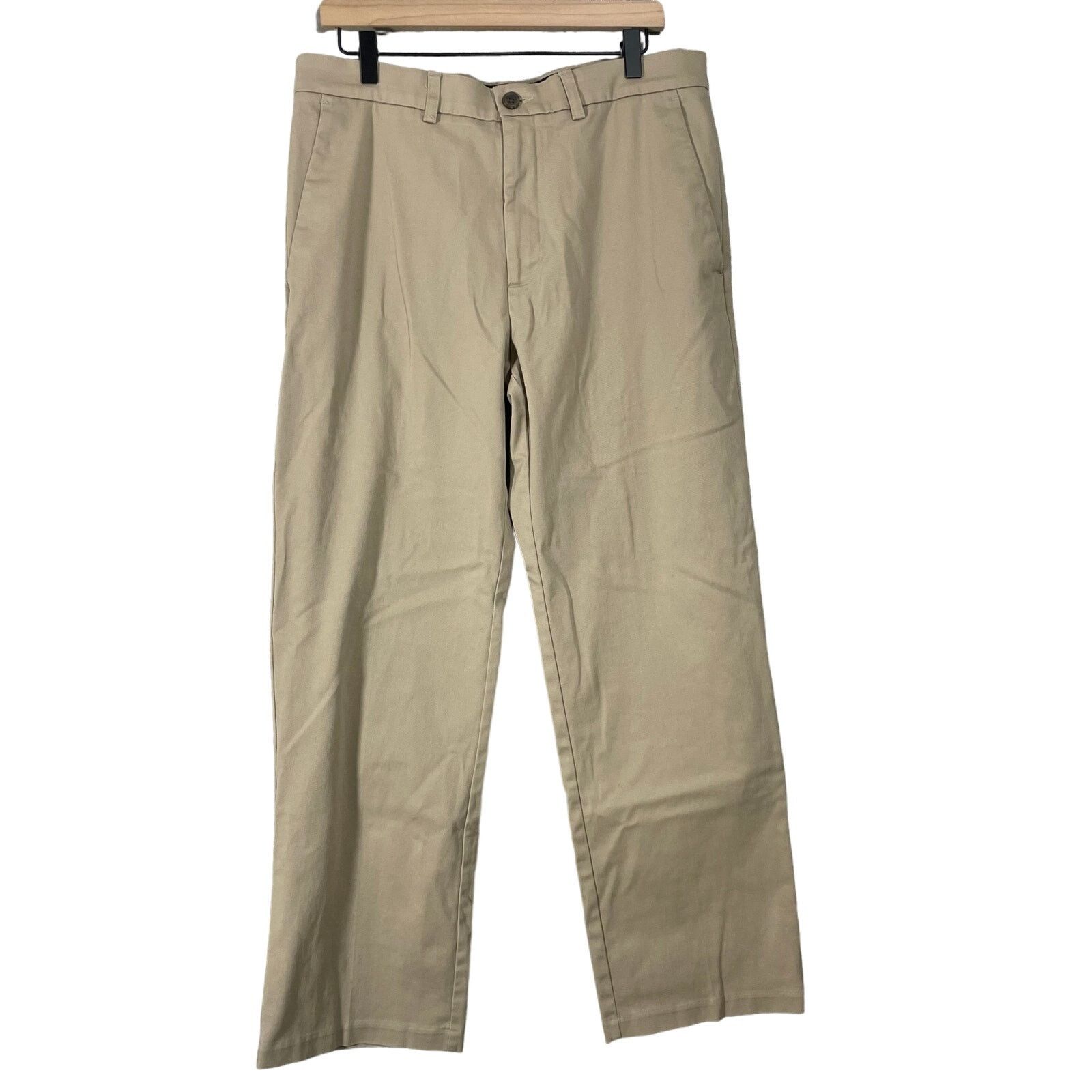 Haggar Haggar Men's Khaki Expandomatic Stretch Chino Pants - 34x30 Size US 34 / EU 50 - 1 Thumbnail