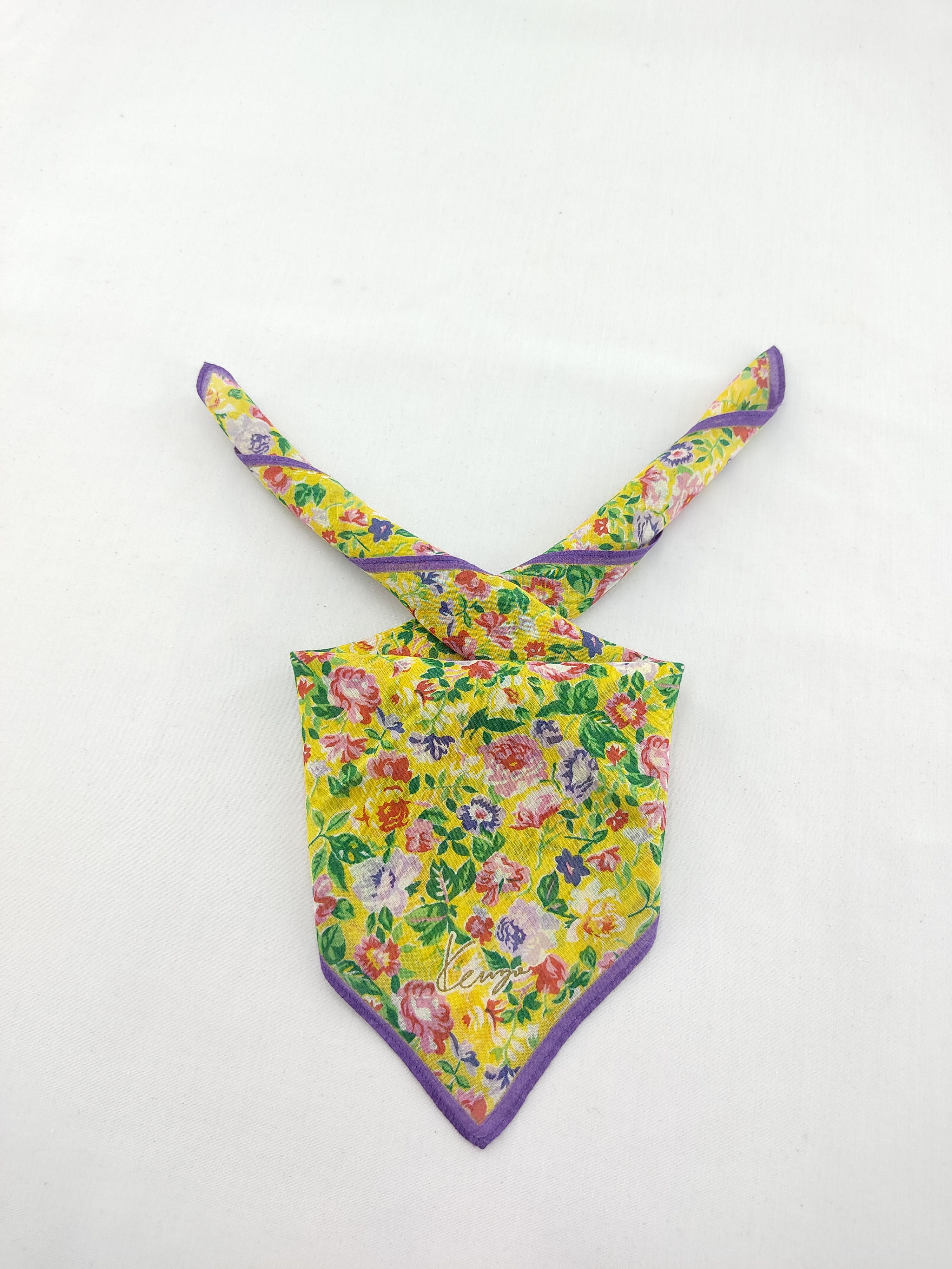 Kenzo × Vintage Kenzo Floral Handkerchief / Neckwear / Bandana Size ONE SIZE - 1 Thumbnail