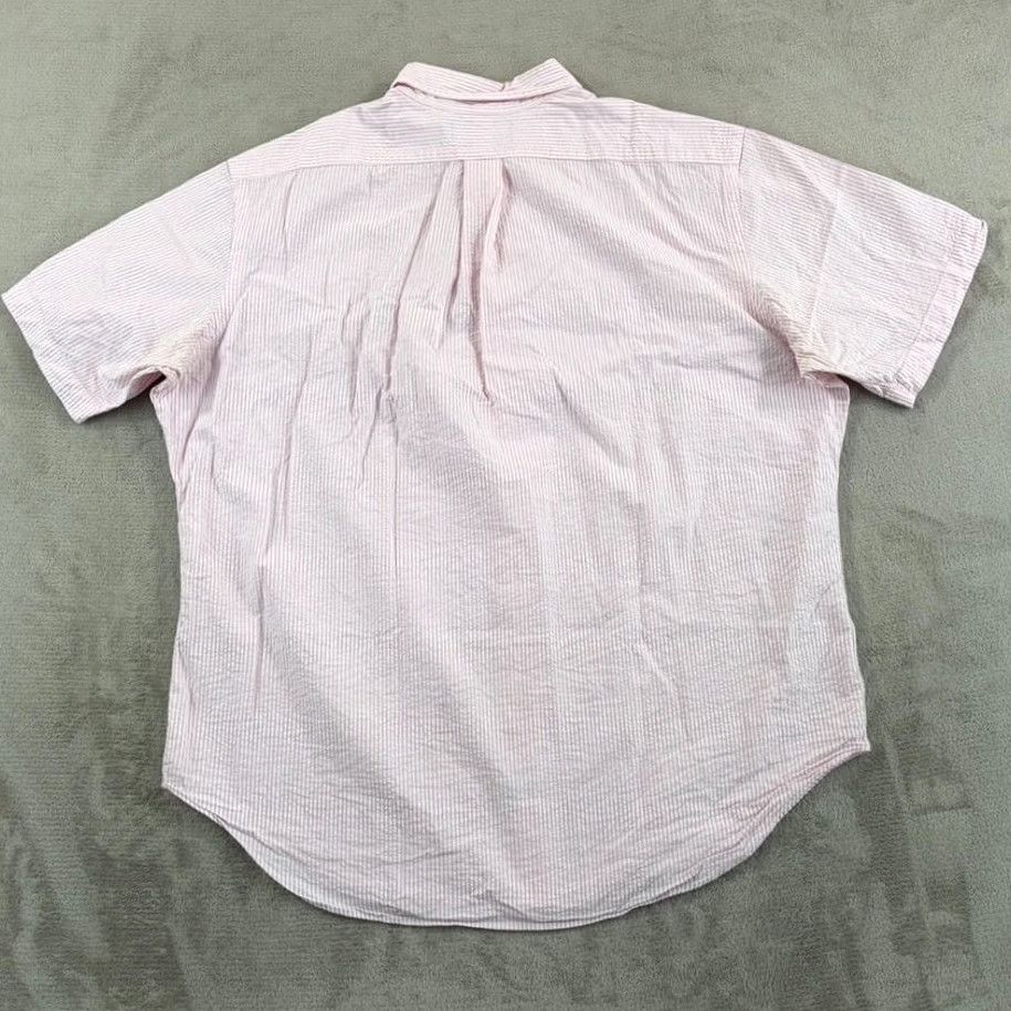 Polo Ralph Lauren Polo Ralph Lauren Classic Fit Seersucker Shirt Pink Stripe Men XL Green Pony Button-Up Shirt Women? Mens Size US XL / EU 56 / 4 - 4 Thumbnail