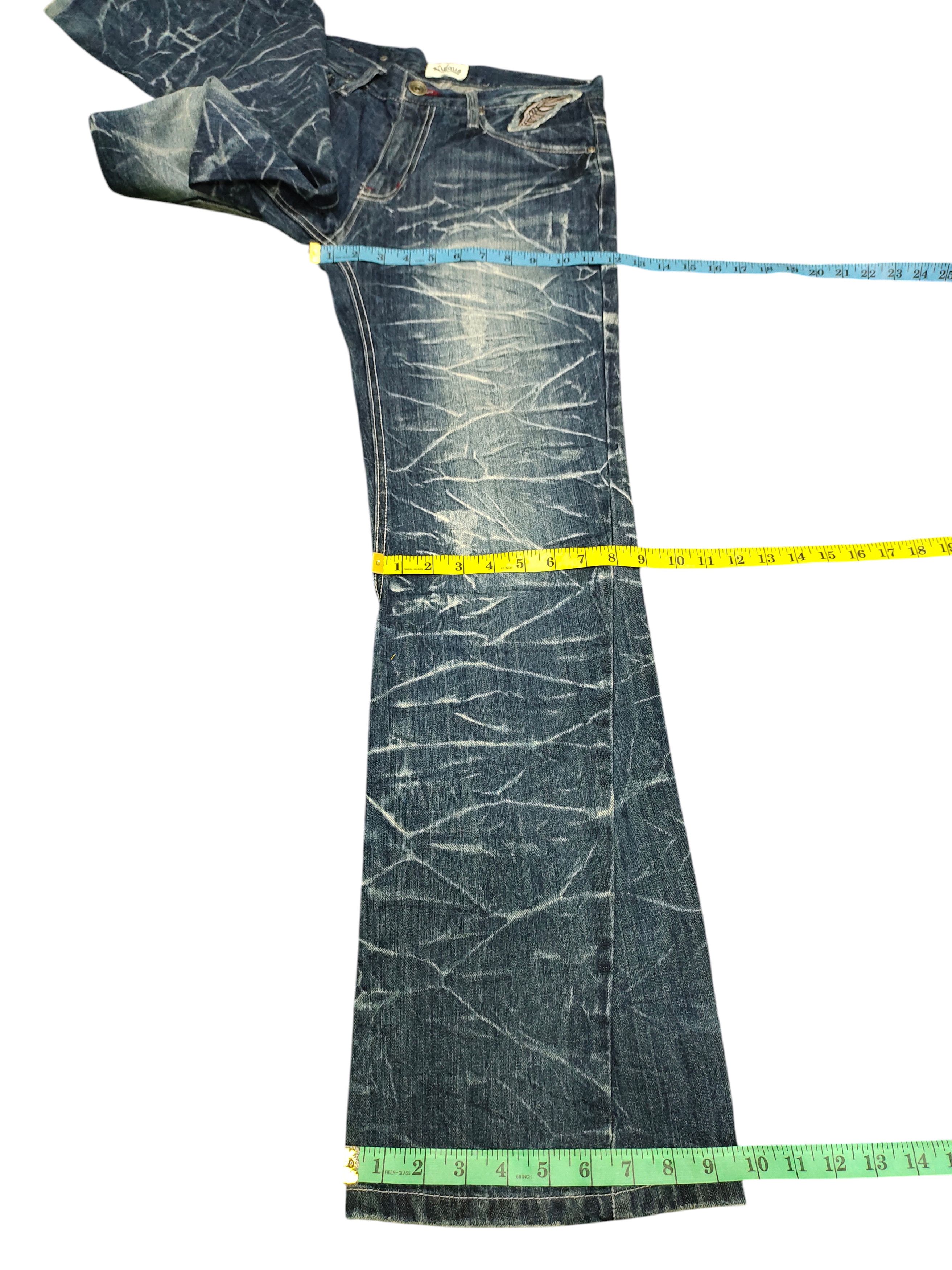 Kapital Nylaus Japan Wings Embroidered Clawmark Distress Faded Jeans Size US 30 / EU 46 - 17 Thumbnail
