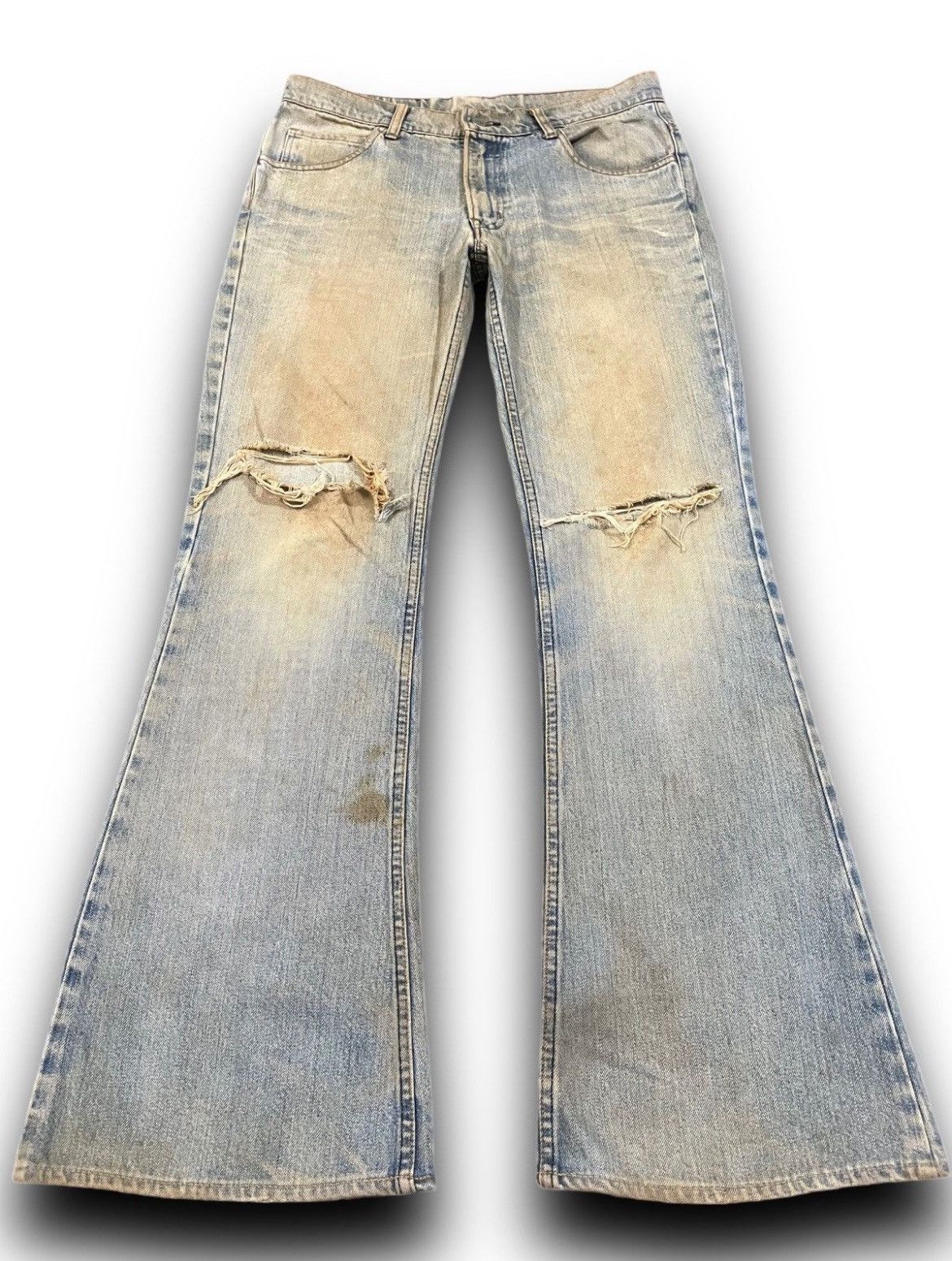 Blue Blue Japan Vintage Blue Blue Japan Mudwash Flare Denim Size US 31 - 1 Thumbnail