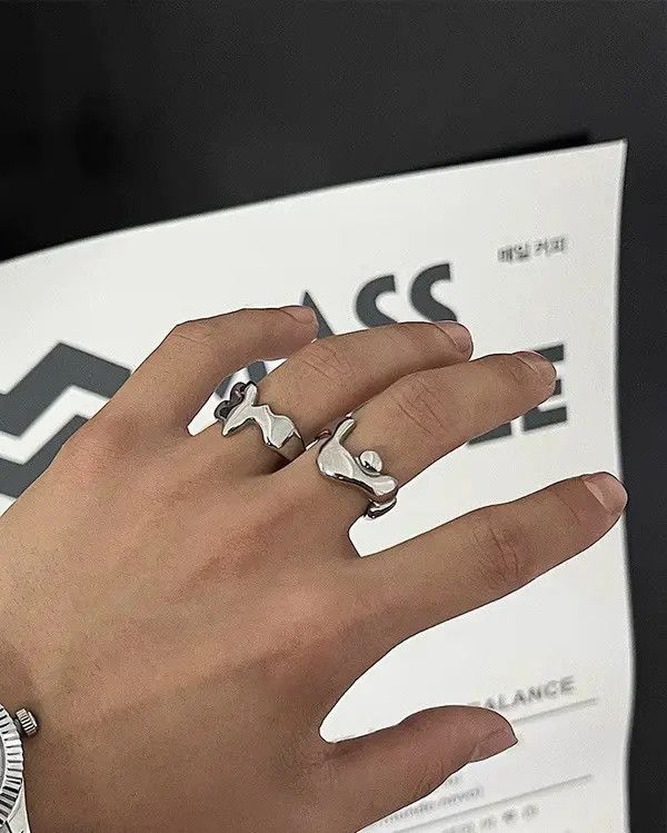 Vintage Retro punk rings Size ONE SIZE - 7 Thumbnail
