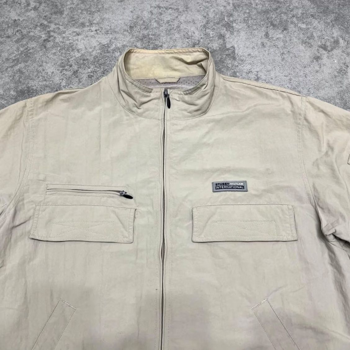 Vintage VINTAGE Old Stussy Jacket Nylon S Beige Y2K Military Streetwear Size US S / EU 44-46 / 1 - 2 Thumbnail