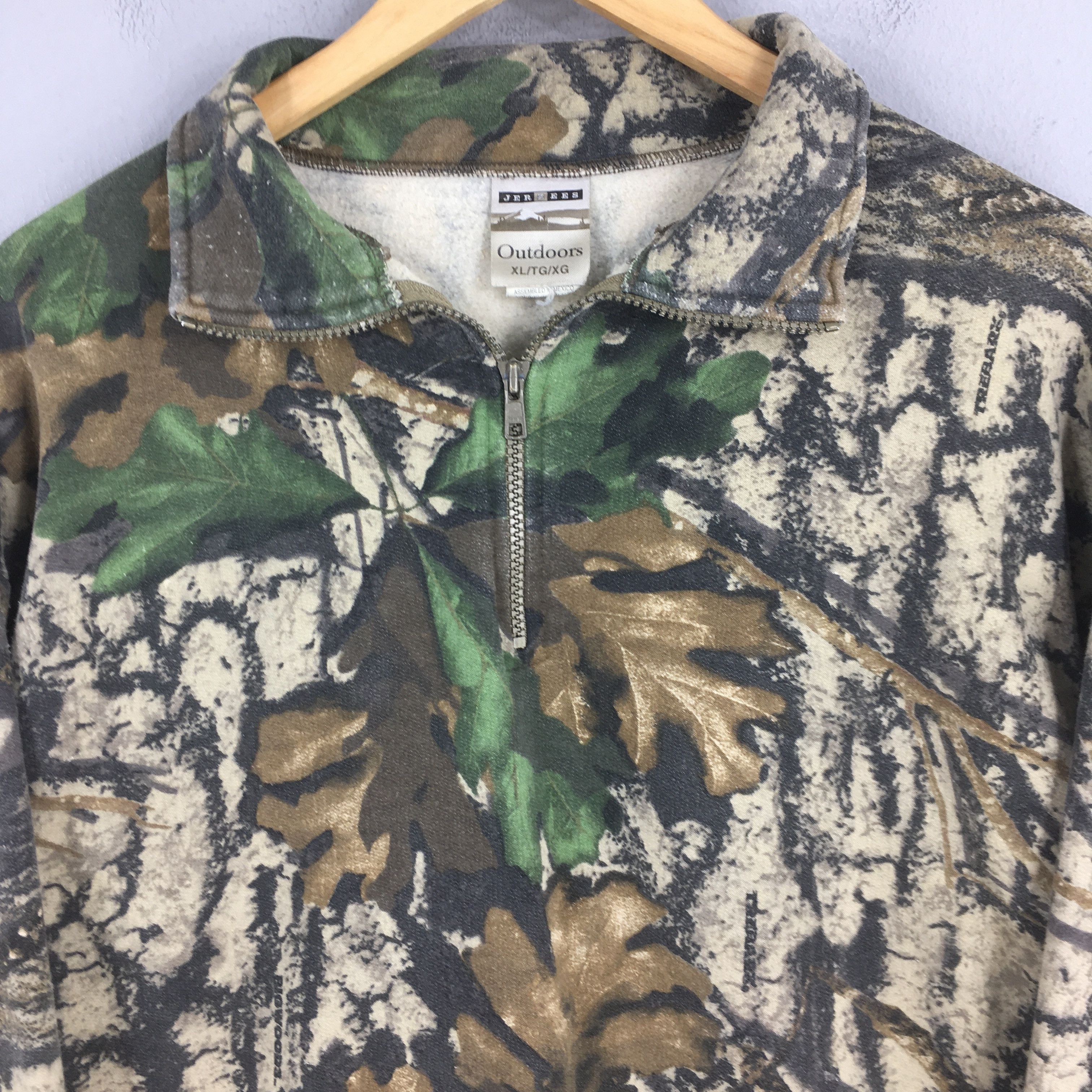 Jerzees Vintage 90s Jerzees Mossy Oak Camo Sweatshirt XLarge Size US XL / EU 56 / 4 - 2 Thumbnail