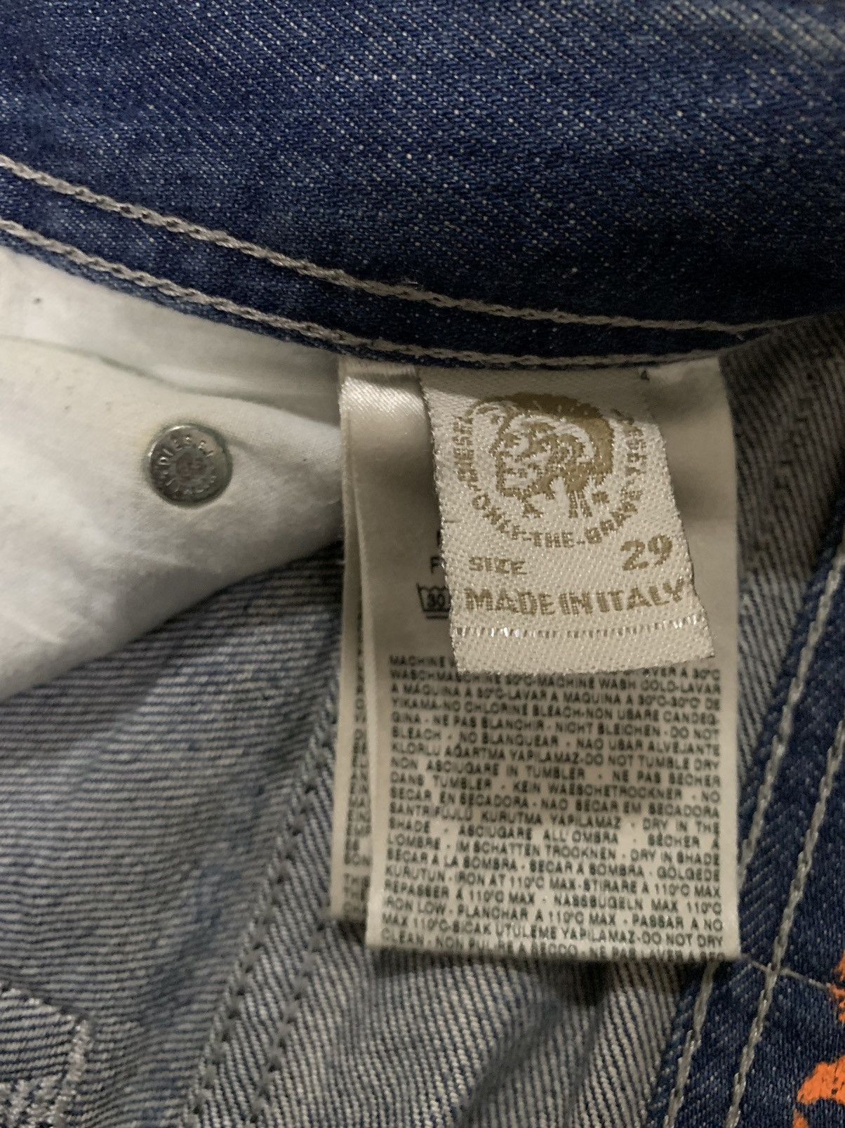 Diesel Vintage Diesel Industry Safado Mud Wash Button Fly Jeans Size US 31 - 19 Thumbnail