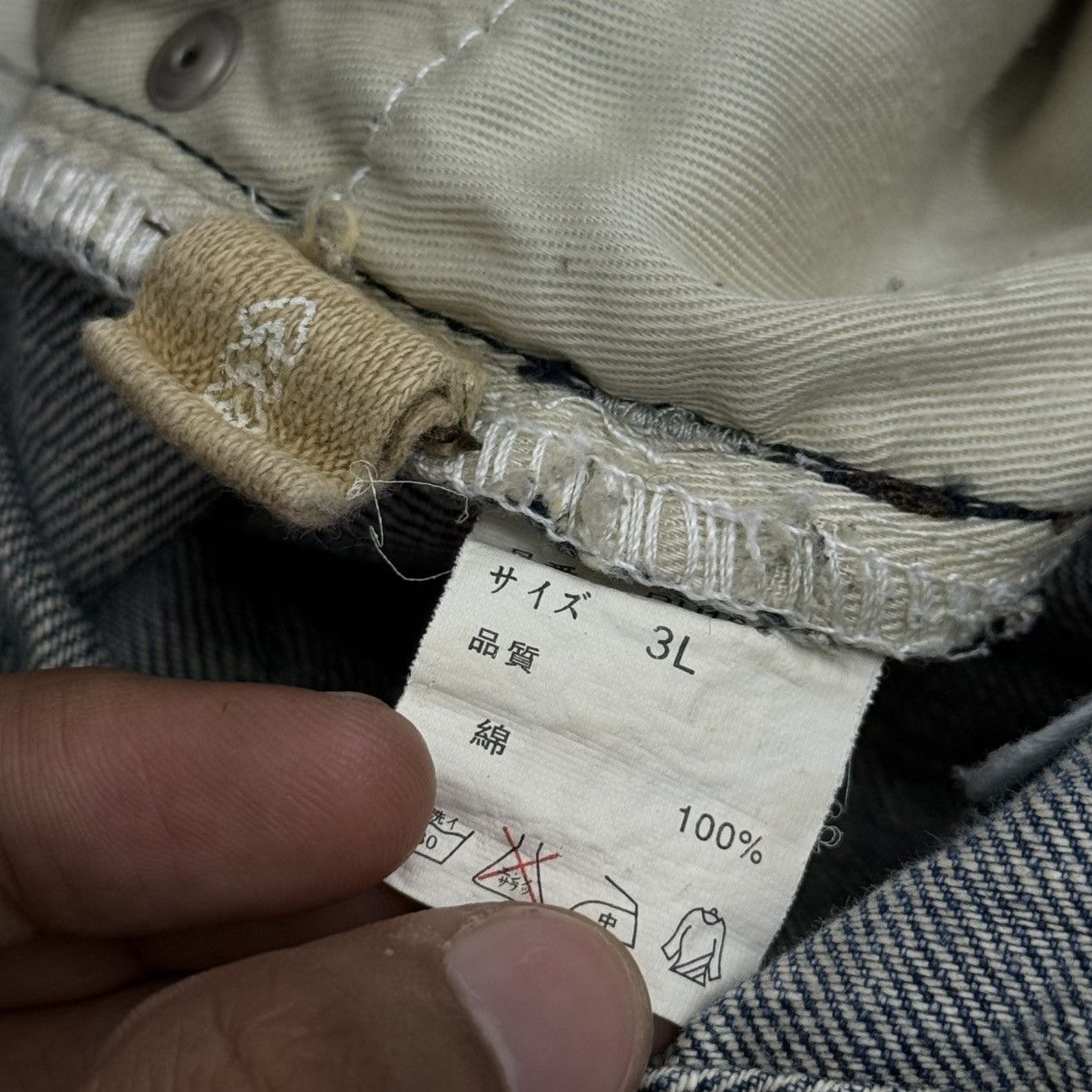 Japanese Brand Vintage Y2K Buckle Back Lightning i6w9 wash Denim Pants Size US 35 - 17 Thumbnail
