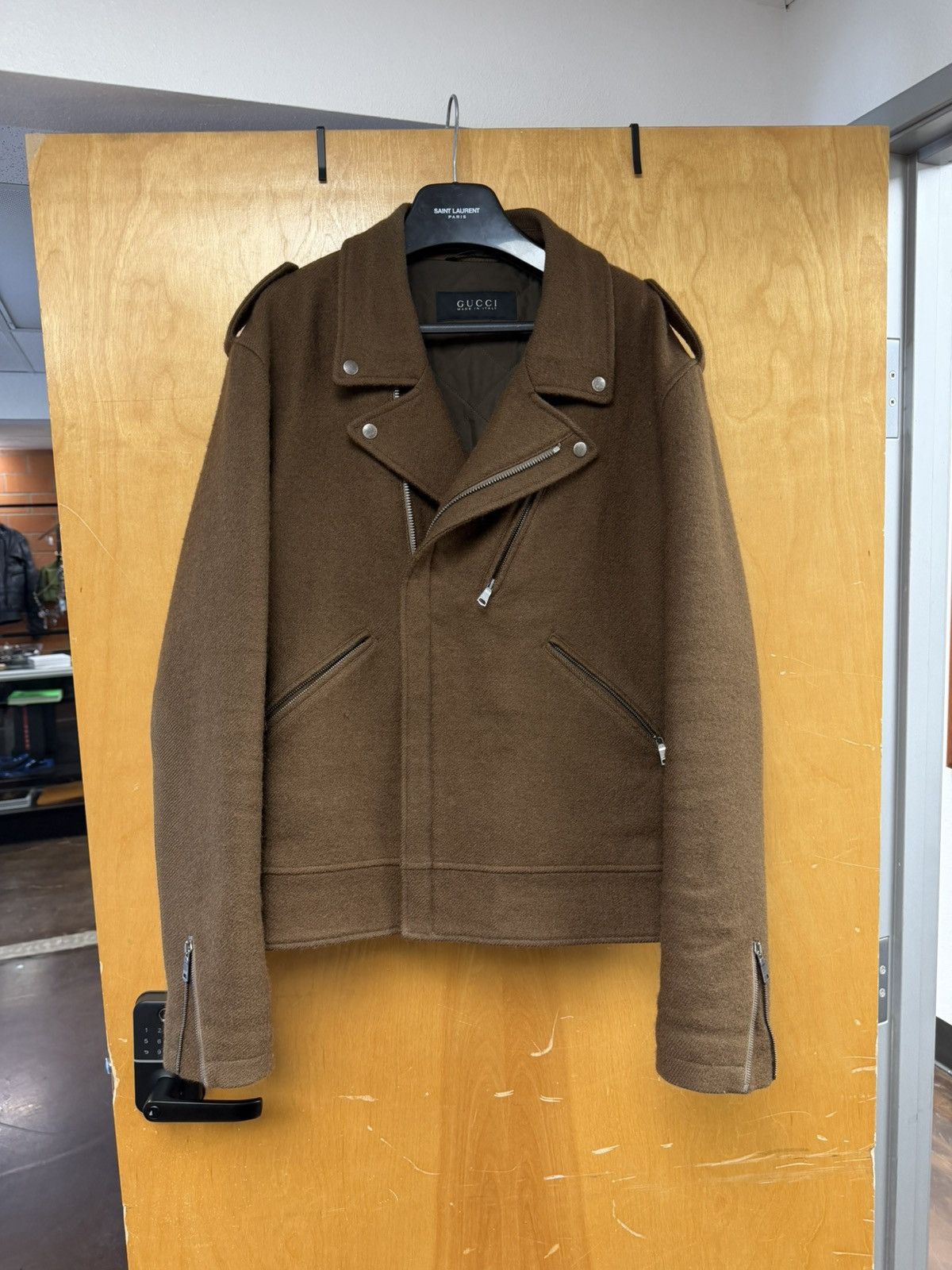 Gucci Gucci AW15 Wool Perfecto Zip Jacket Size US XL / EU 56 / 4 - 1 Thumbnail