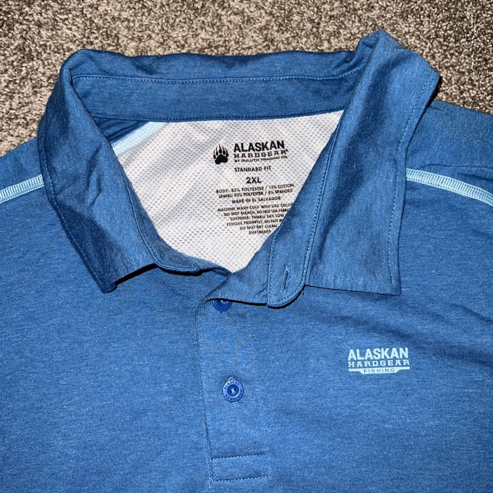 Duluth Trading Company Alaskan Hardgear Blue Polo Shirt Mens 2XL Regular Size Polo Shirt Blue Mens 2XL Regular Duluth Trading Size US XXL / EU 58 / 5 - 2 Thumbnail