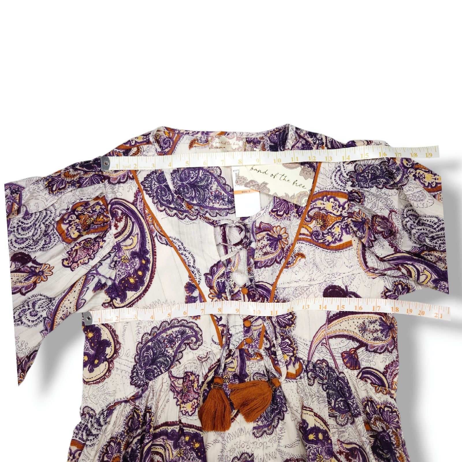Other Band of the Free Lyonnette Paisley Cottagecore Mini Dress Size S / US 4 / IT 40 - 8 Thumbnail