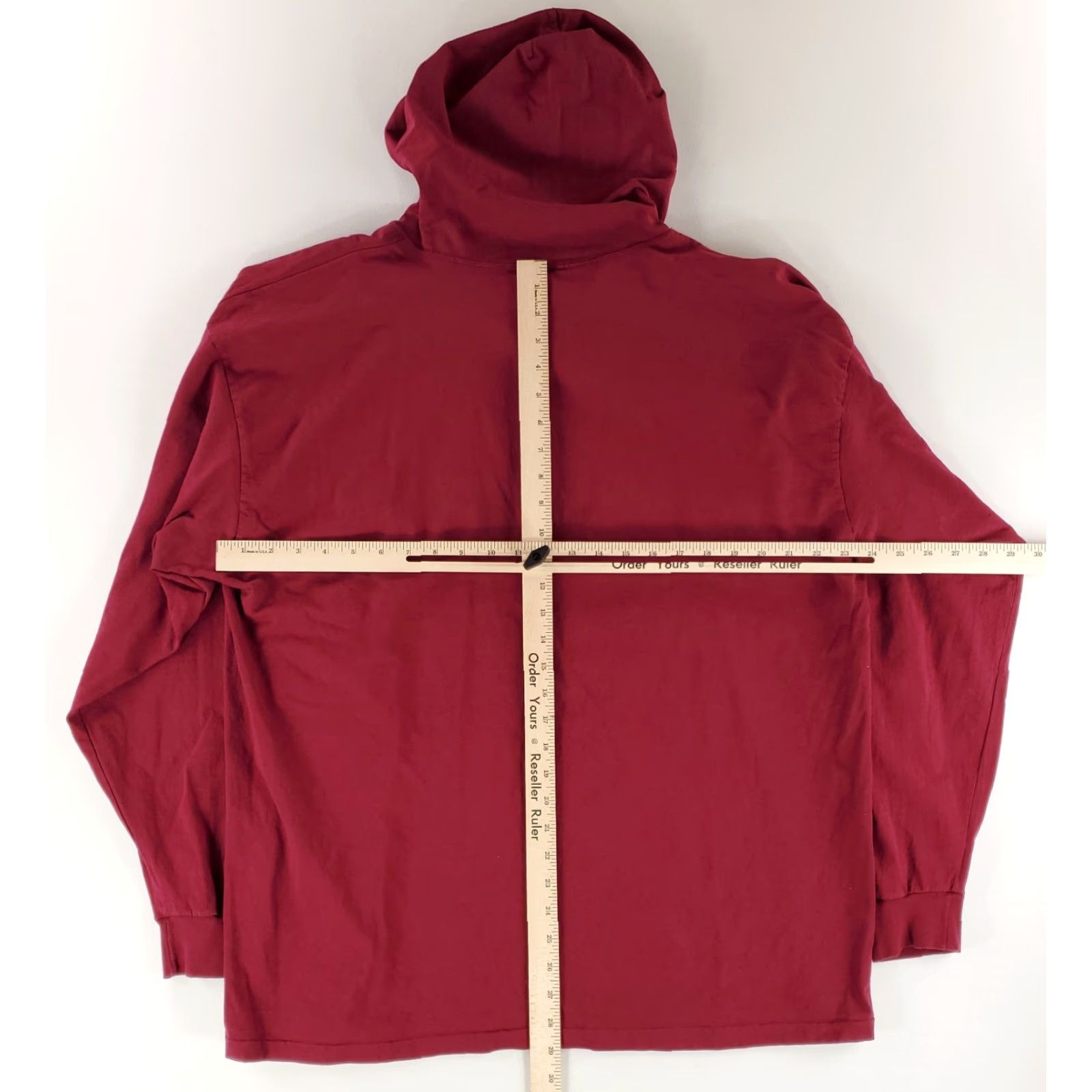 Gap VINTAGE Gap 90s Lightweight Hoodie Made USA Red Maroon Mens XL Hoodie Size US XL / EU 56 / 4 - 5 Thumbnail