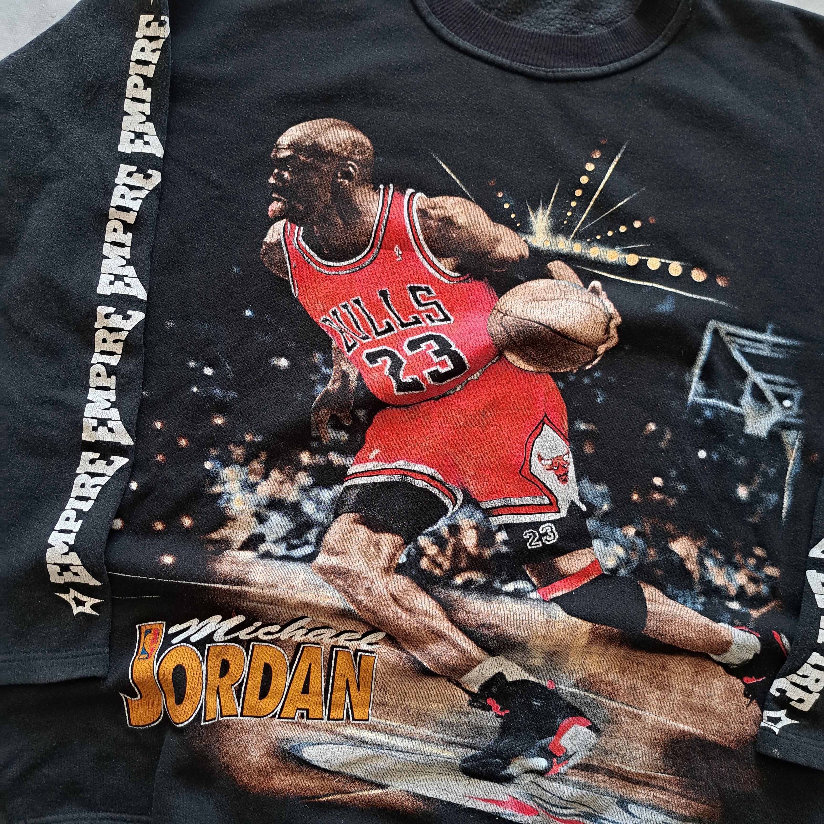 Vintage Vintage 90s Michael Jordan Longsleeve Rap Tee Chicago Bulls Size US L / EU 52-54 / 3 - 3 Thumbnail