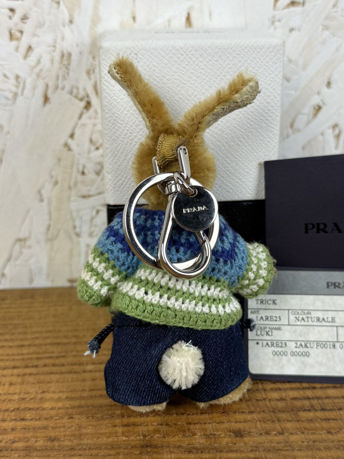Vivienne Westwood Prada Luki Bunny Rabbit In Sweater Charm Keychain Key Holder Size ONE SIZE - 6 Thumbnail