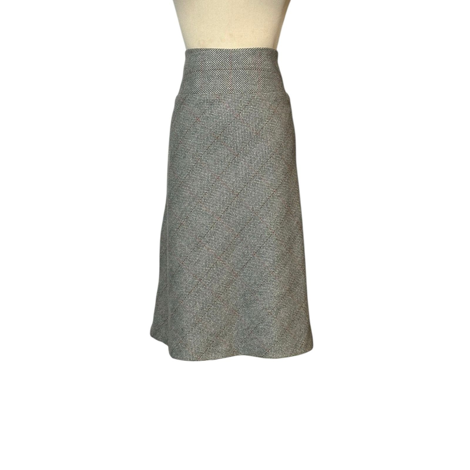 Benetton BENETTON gray red plaid knee length skirt size 44 US Medium Size 32" / US 10 / IT 46 - 15 Thumbnail