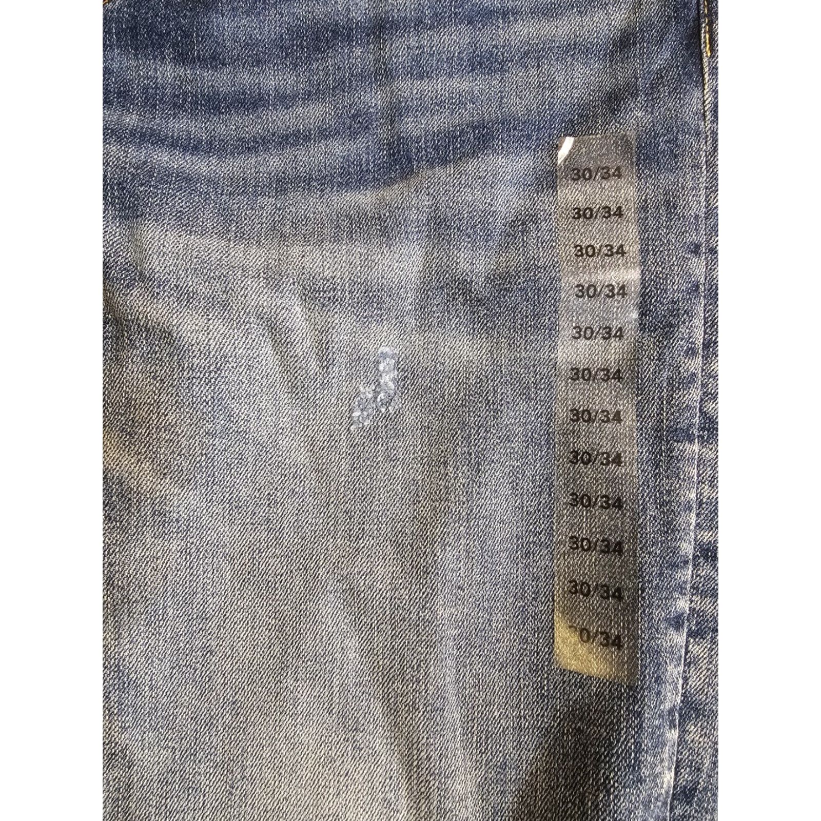 American Eagle Outfitters VINTAGE NWT American Eagle Airflex+ Original Straight Destroyed Dark Denim Jeans 30x34 Mens Size US 30 / EU 46 - 6 Thumbnail