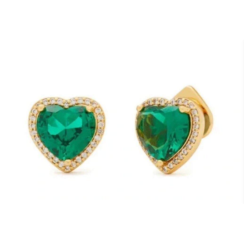 Kate Spade Kate Spade New York Women's My Love Pave Heart Stud Earrings Size ONE SIZE - 4 Thumbnail