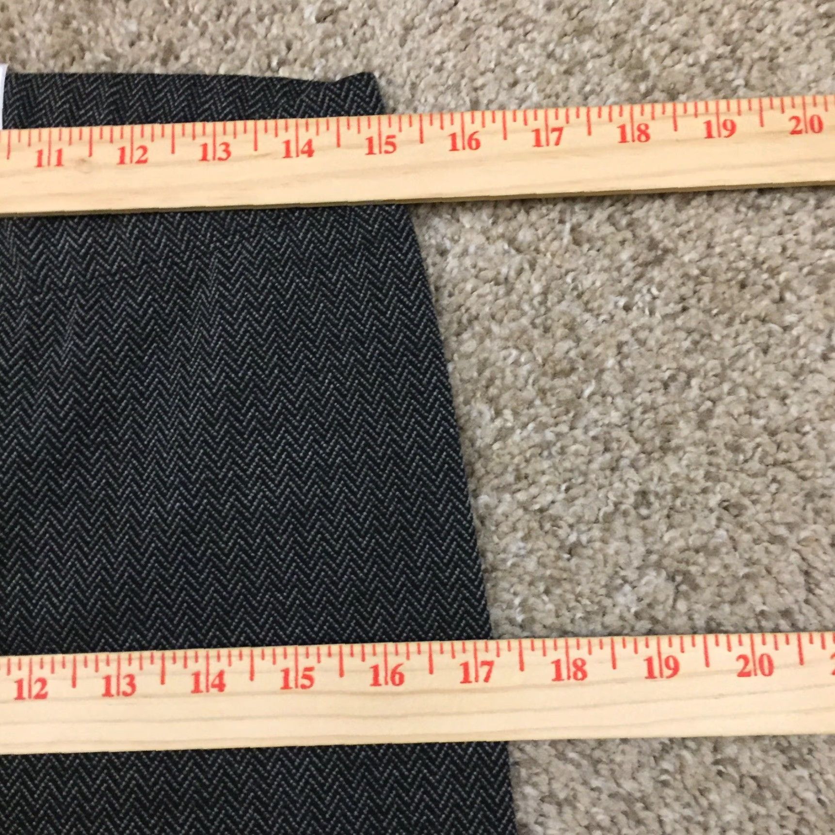 Loft LOFT Leggings Womens Medium Gray Herringbone High Rise 30x26 Ankle Inseam 26in Polyester Blend Regular Lis Womens Size 32" / US 10 / IT 46 - 3 Thumbnail