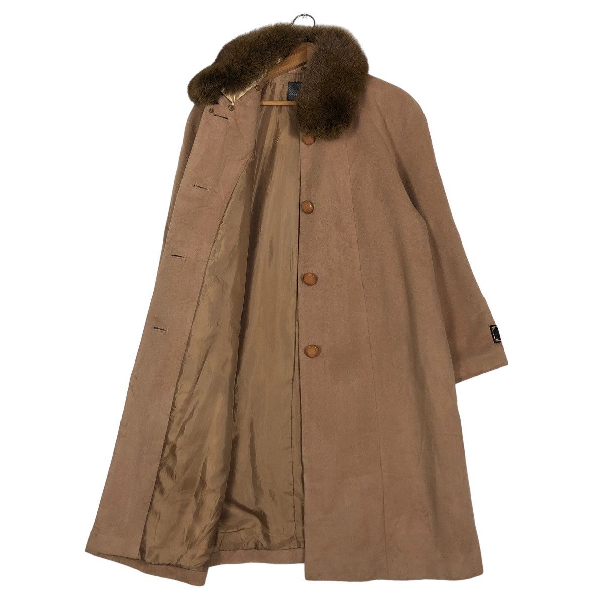 Japanese Brand 🔥Vintage Long Jacket Wool Cashmere Antraci Mink Fur Collar Size US M / EU 48-50 / 2 - 11 Thumbnail