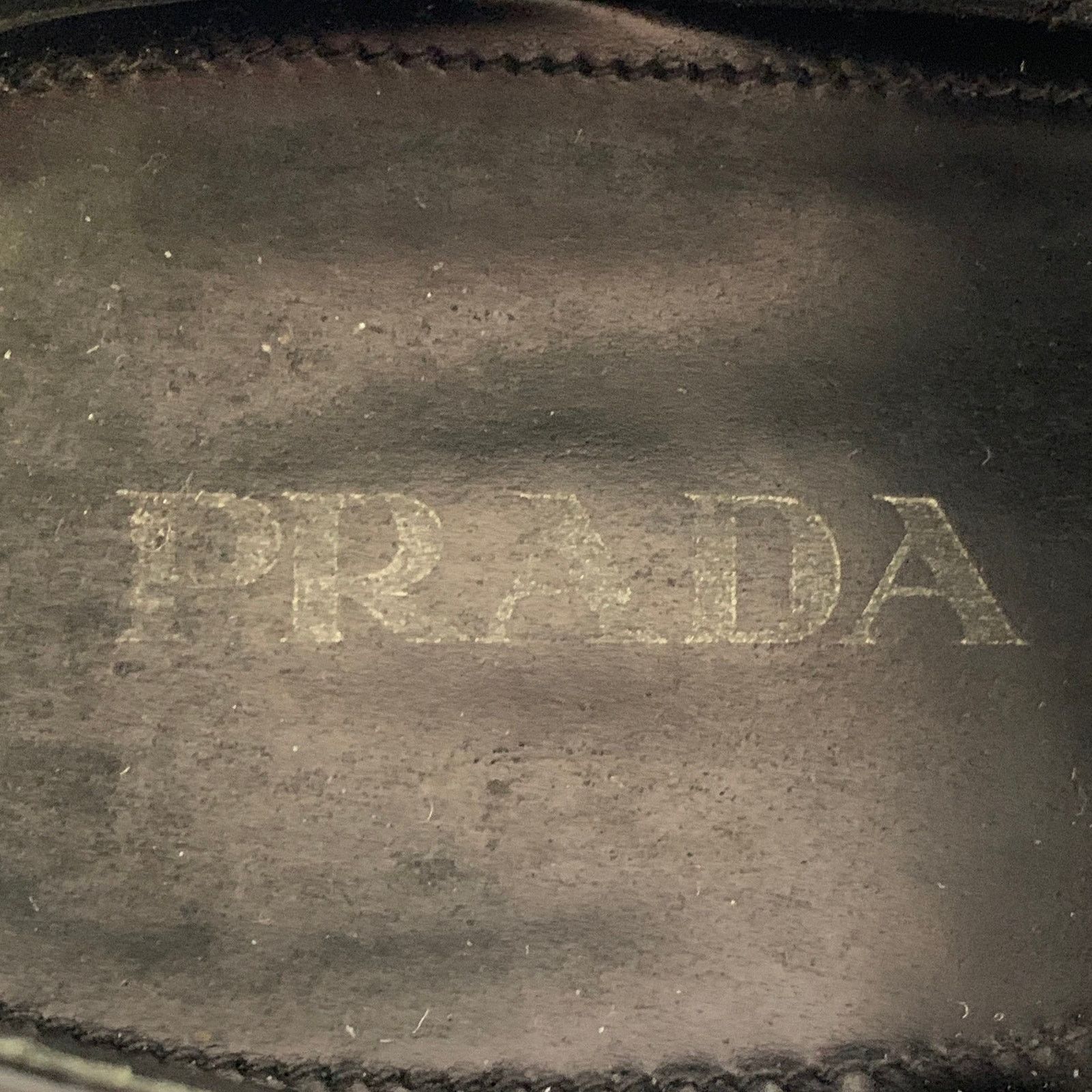 Prada PRADA Size 10 Black Leather Nylon Derby Lace-Up Shoes Size US 10 / EU 43 - 7 Thumbnail