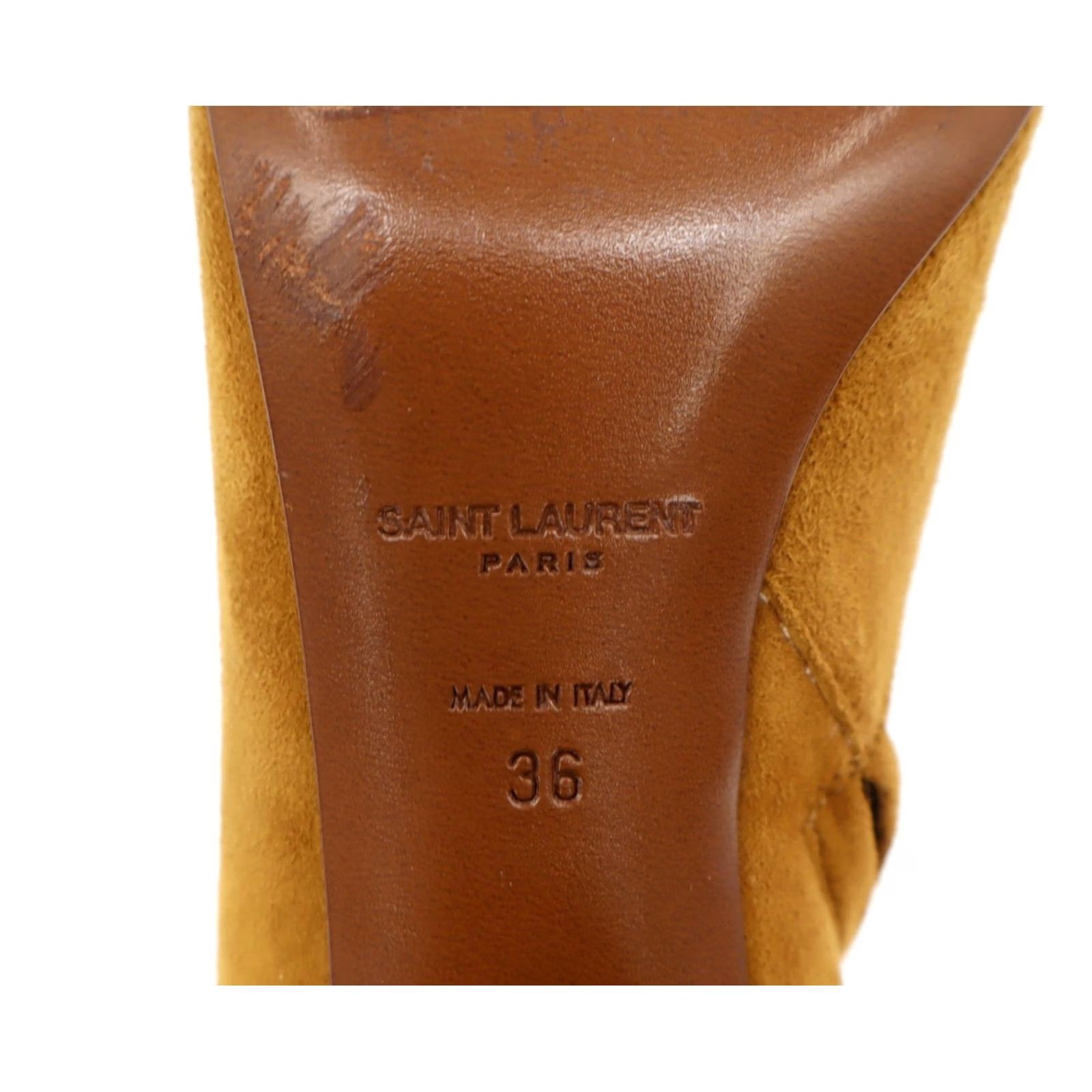 Yves Saint Laurent Yves Saint Laurent Tan Suede Fringe Zip Ankle Boots Sz 6 Womens Leather Lining 2.5" Heel Italy Bootie Size US 5.5 / IT 35.5 - 6 Thumbnail