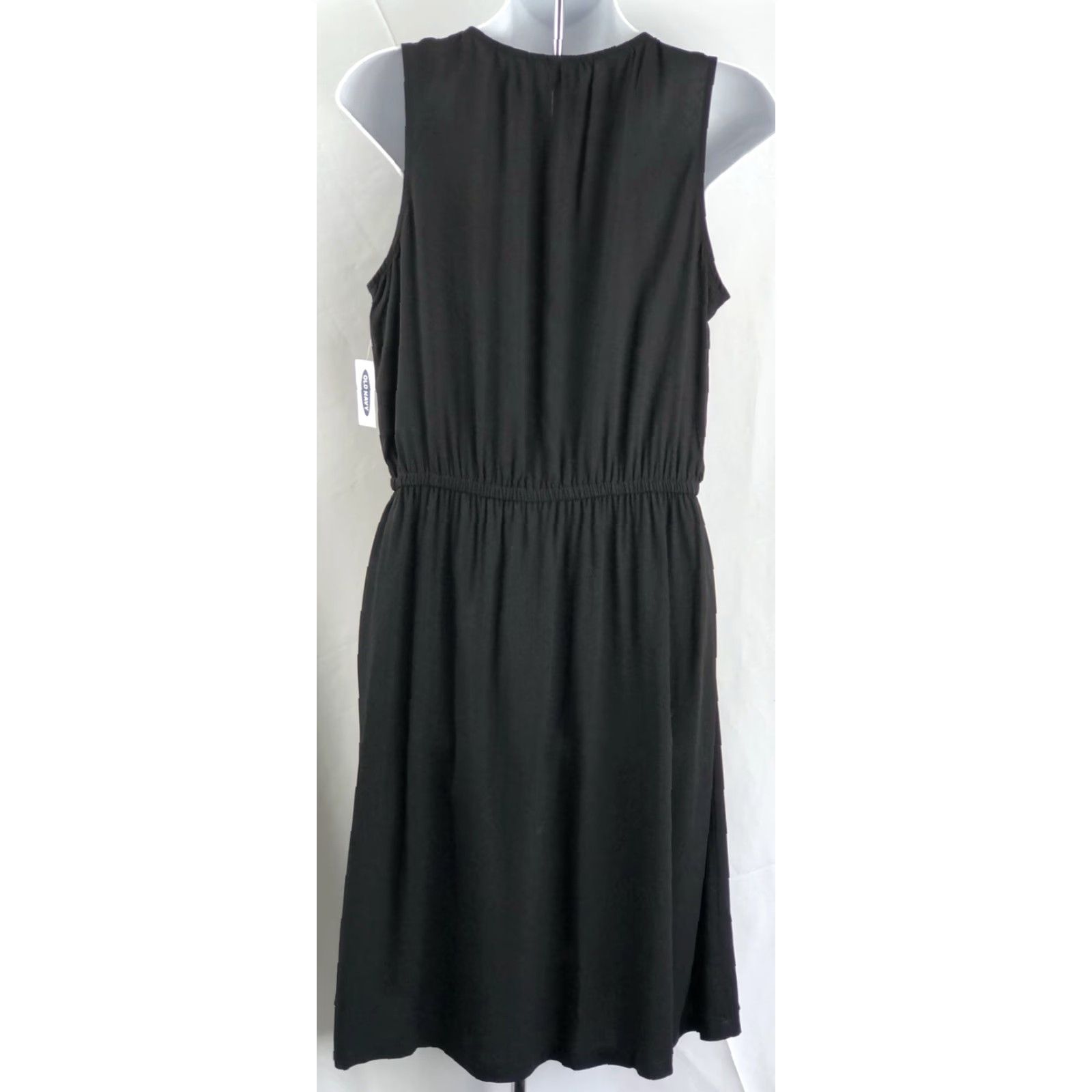 Old Navy NWT Old Navy Sleeveless Midi Dress M Black V-Neck A-Line Rayon flowy Size M / US 6-8 / IT 42-44 - 3 Thumbnail