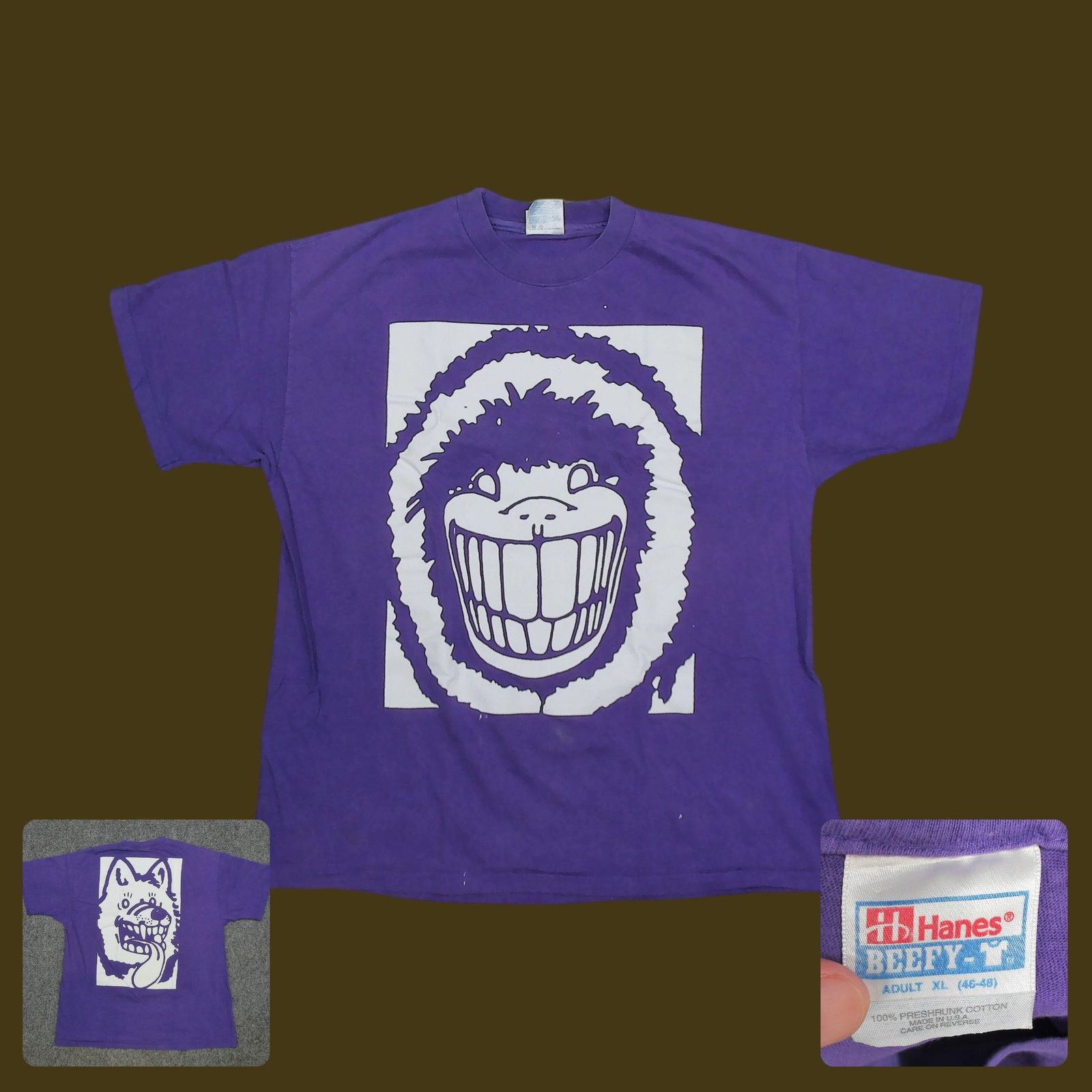 Vintage Vintage Hanes 90s Eskimo Joes Single Stitch Faded Tee XL Size US XL / EU 56 / 4 - 1 Thumbnail