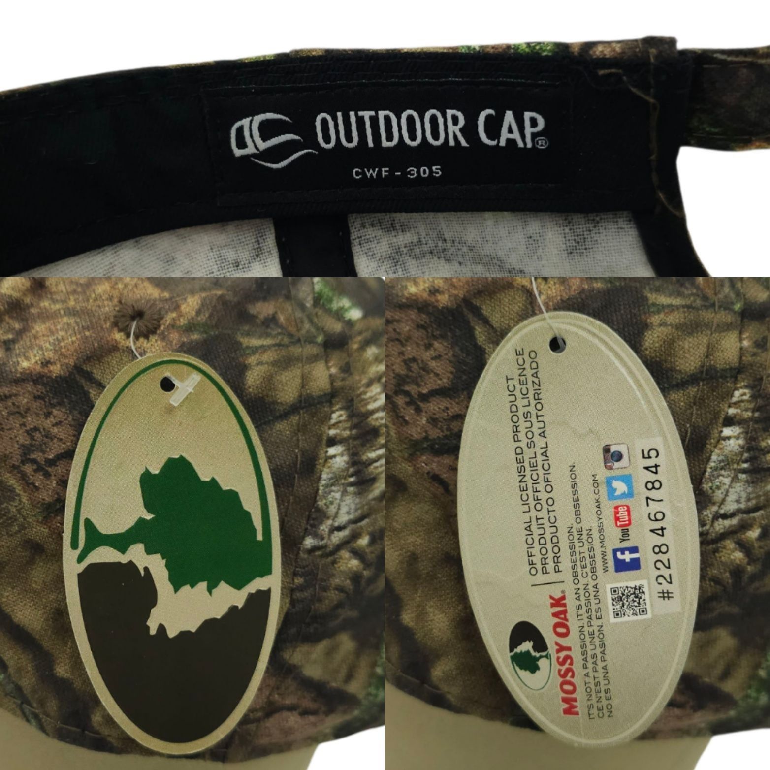 Other Mossy Oak Ashley Camo Strapback Cap Hat Trucker Baseball Hun Size ONE SIZE - 8 Thumbnail