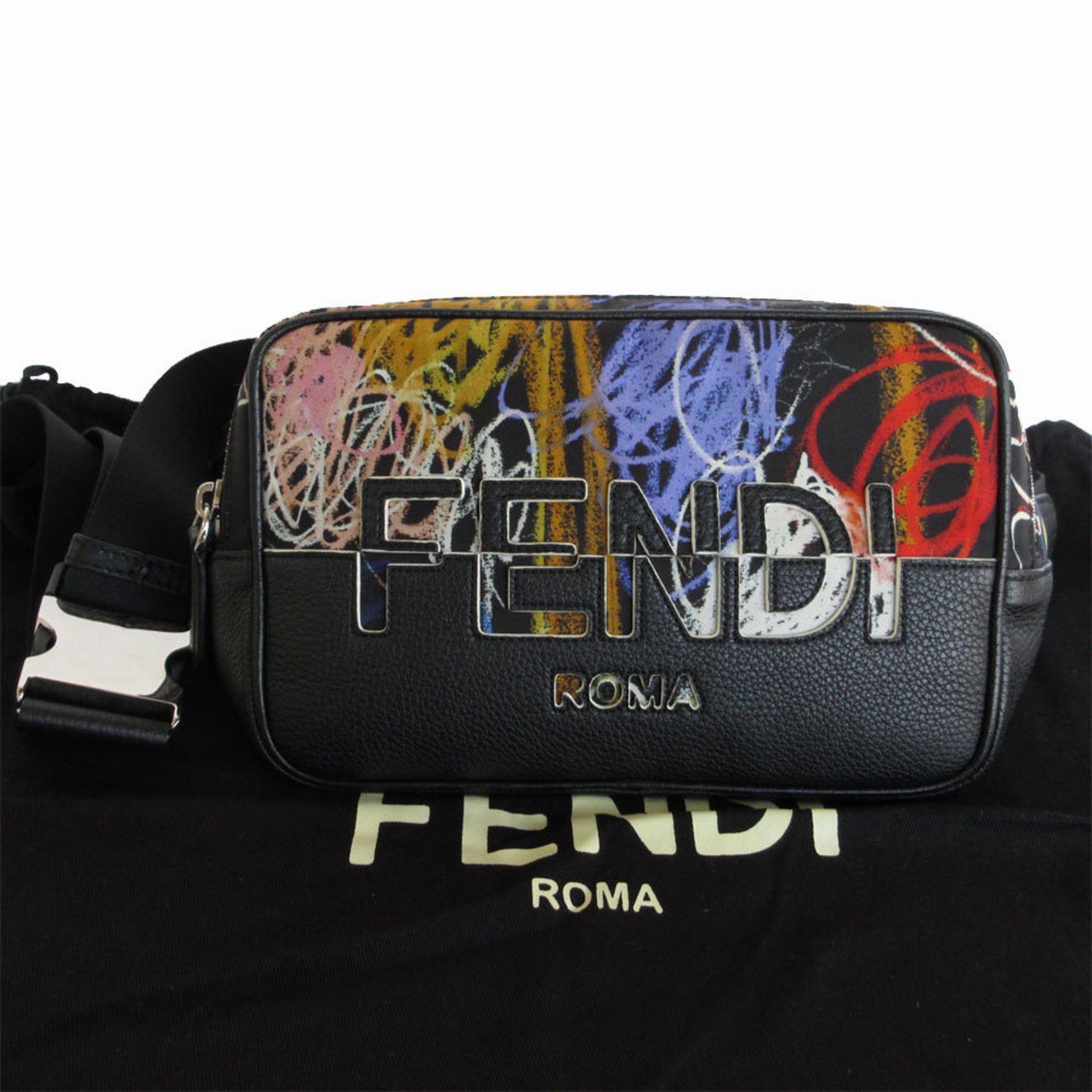 Fendi FENDI Body bag Shoulder Nylon Leather Black Multicolor Silver Men's s0240i Size ONE SIZE - 1 Thumbnail