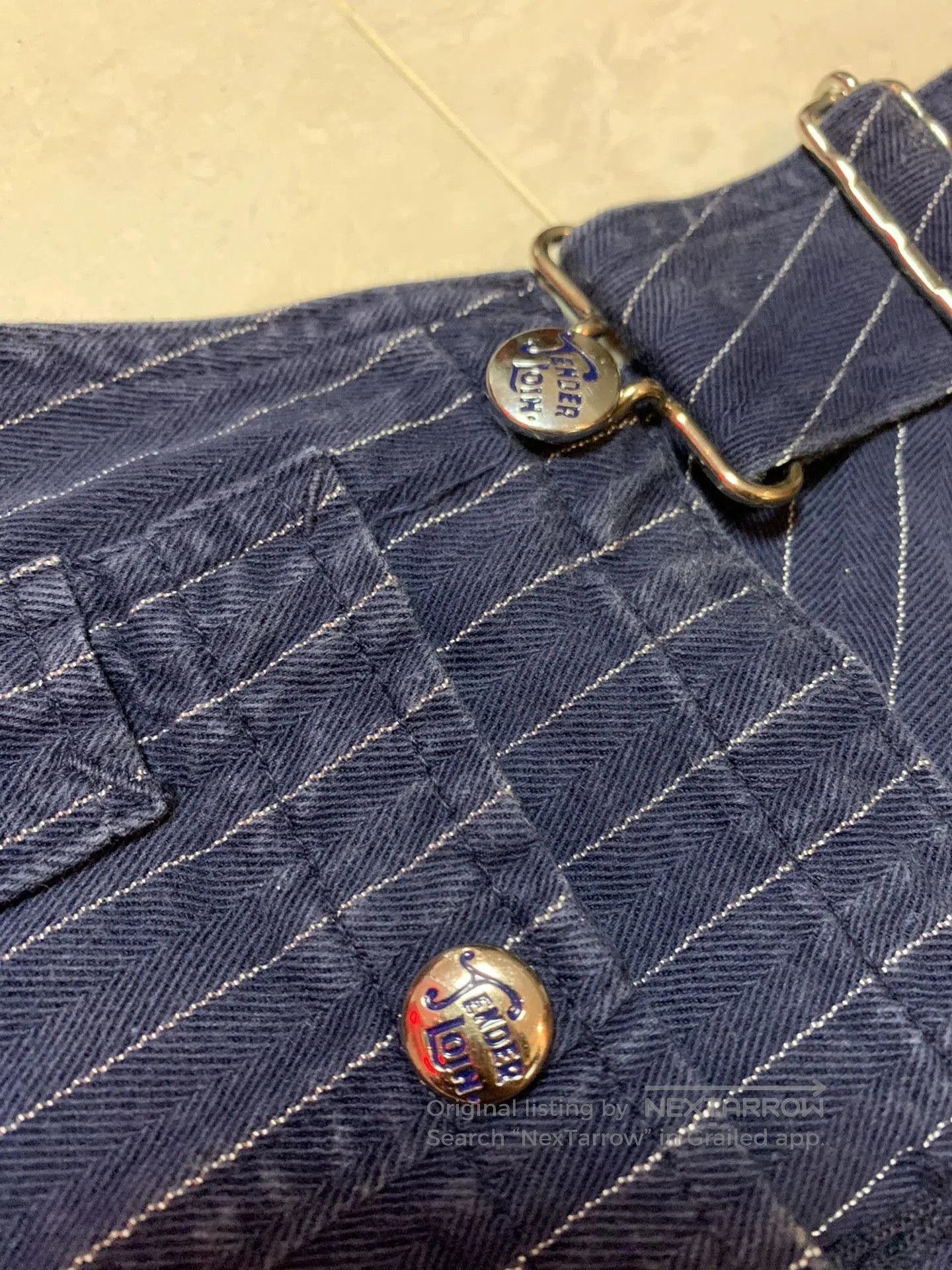 Tenderloin TENDERLOIN Striped Overalls with Herringbone Fabric. Size US 30 / EU 46 - 5 Thumbnail