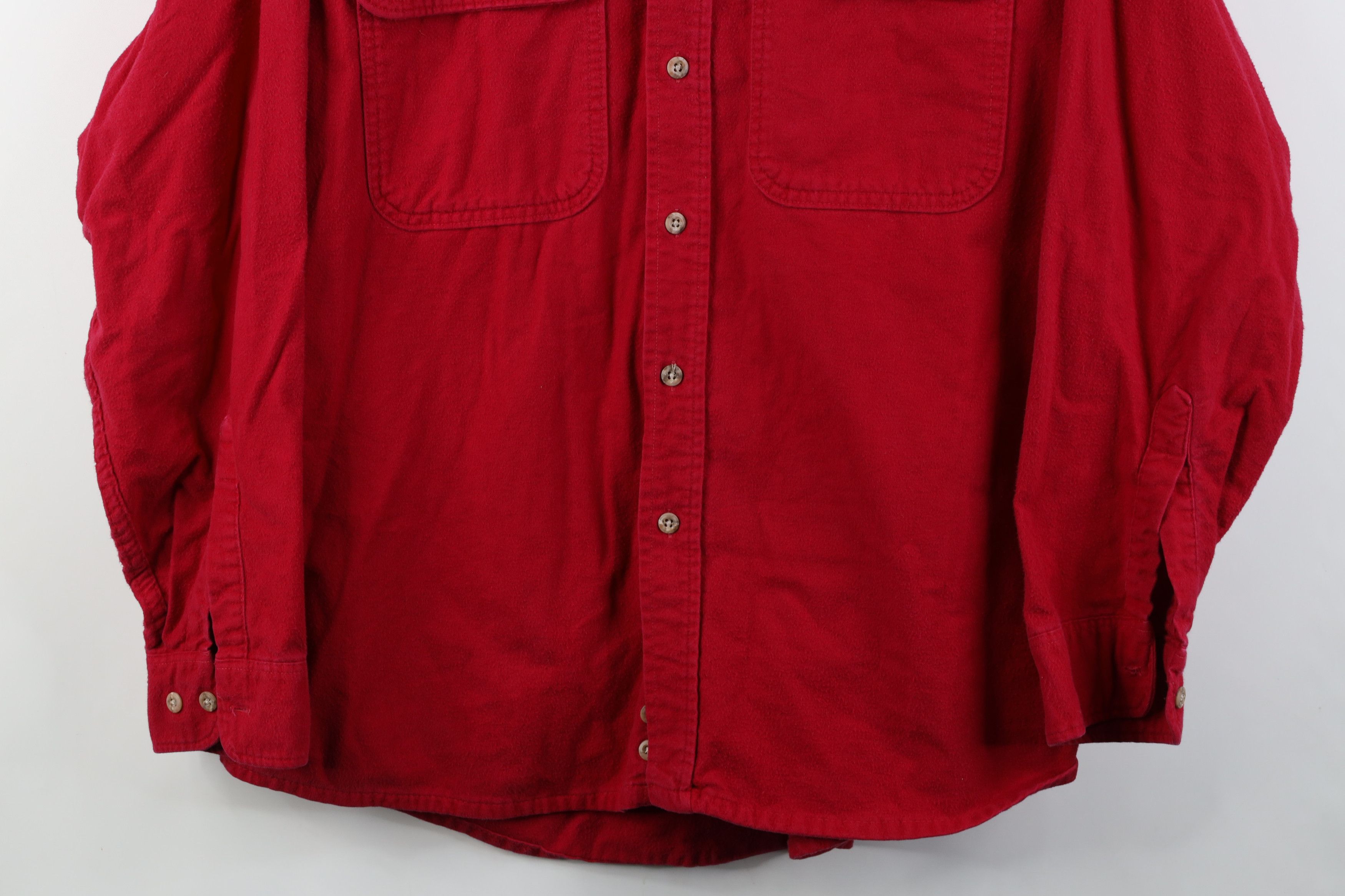 Vintage Vintage 90s Streetwear Cloth Collared Button Shirt Red USA Size US XL / EU 56 / 4 - 3 Thumbnail
