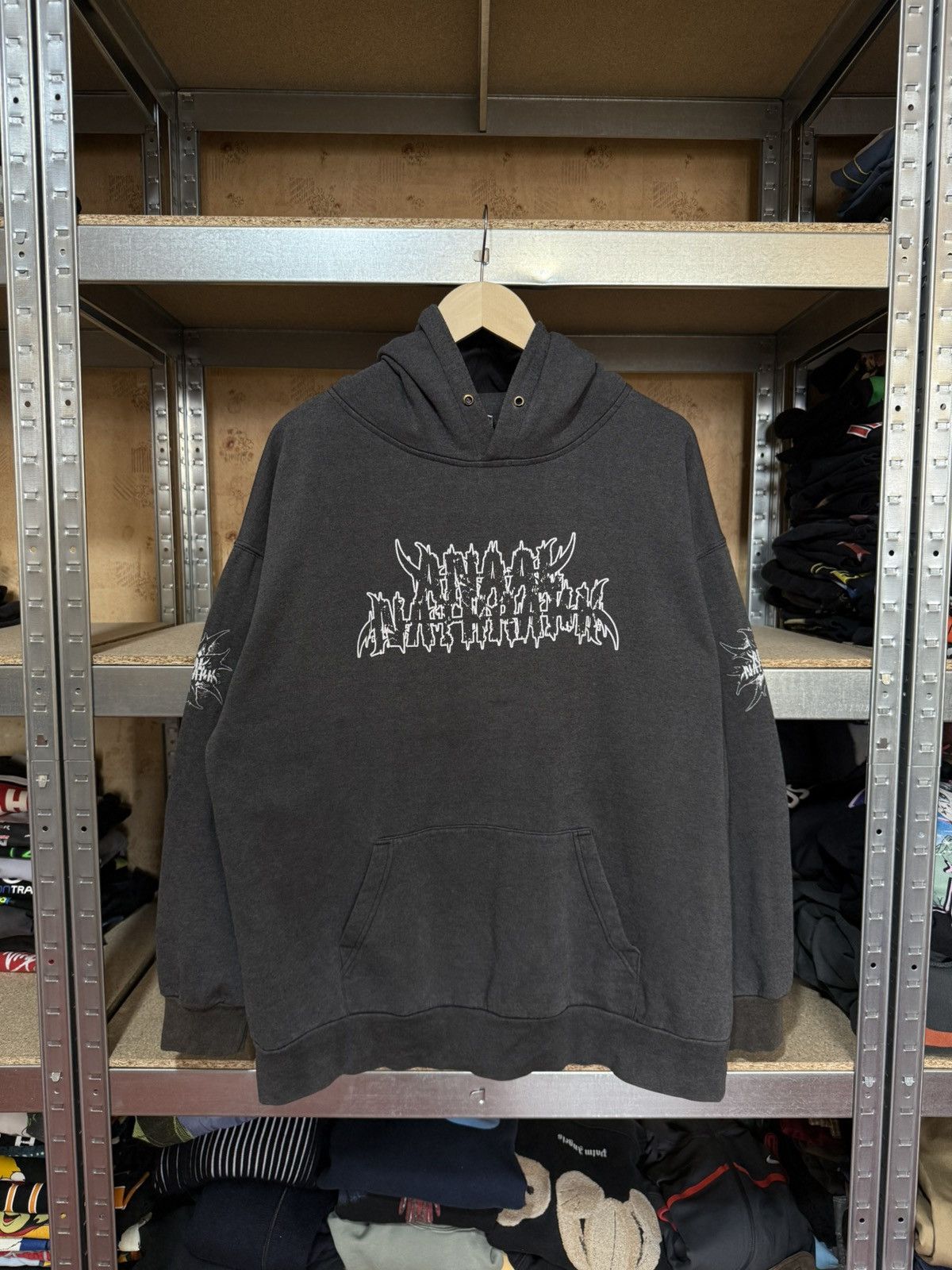 Band Tees × Vintage Vintage 90’s ANAAL NATHRAKH Black Metal Rock Hoodie Y2K Hype Size US XXL / EU 58 / 5 - 1 Thumbnail