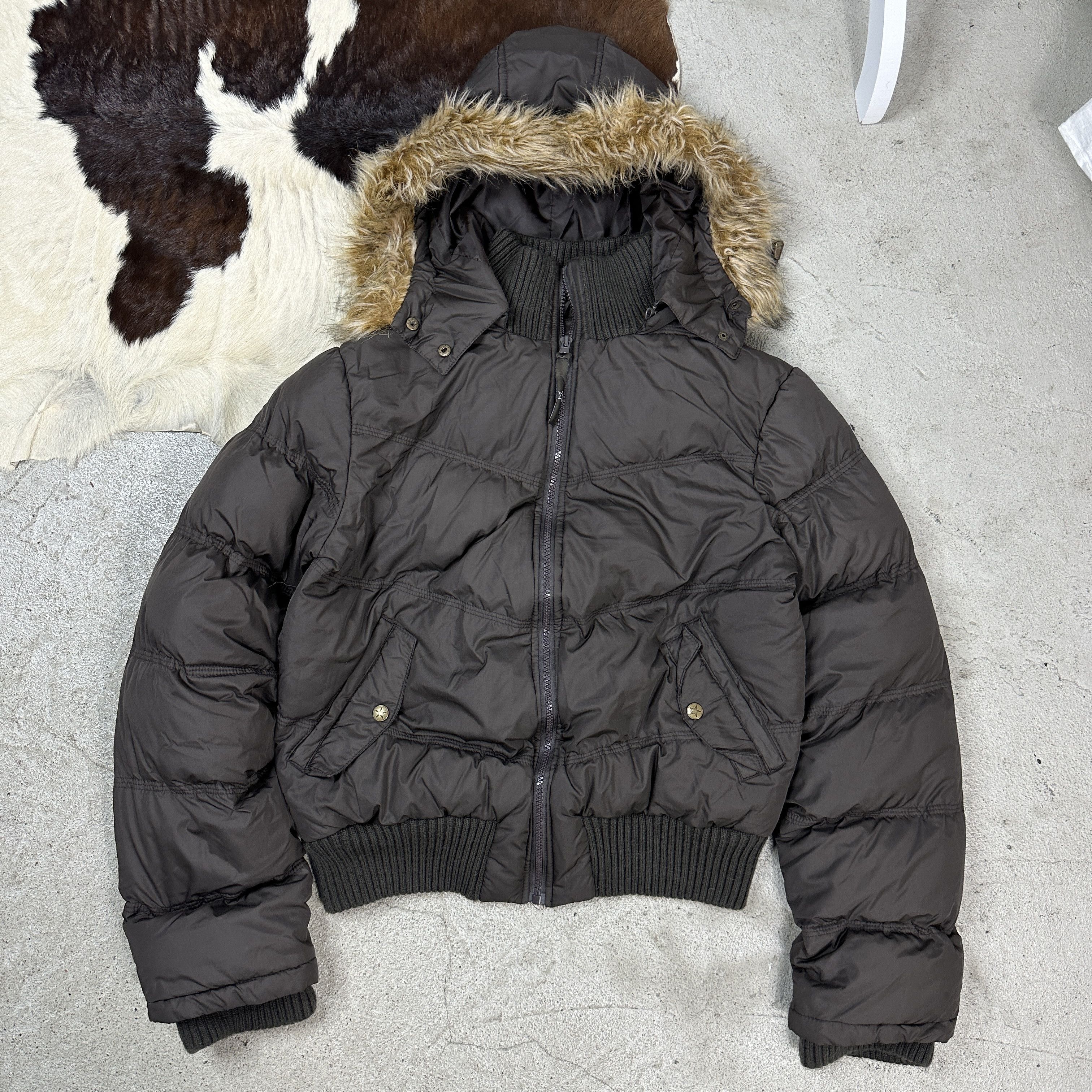 Vintage Women's Bomber Jacket Faux Fur Vintage Size L / US 10 / IT 46 - 2 Thumbnail