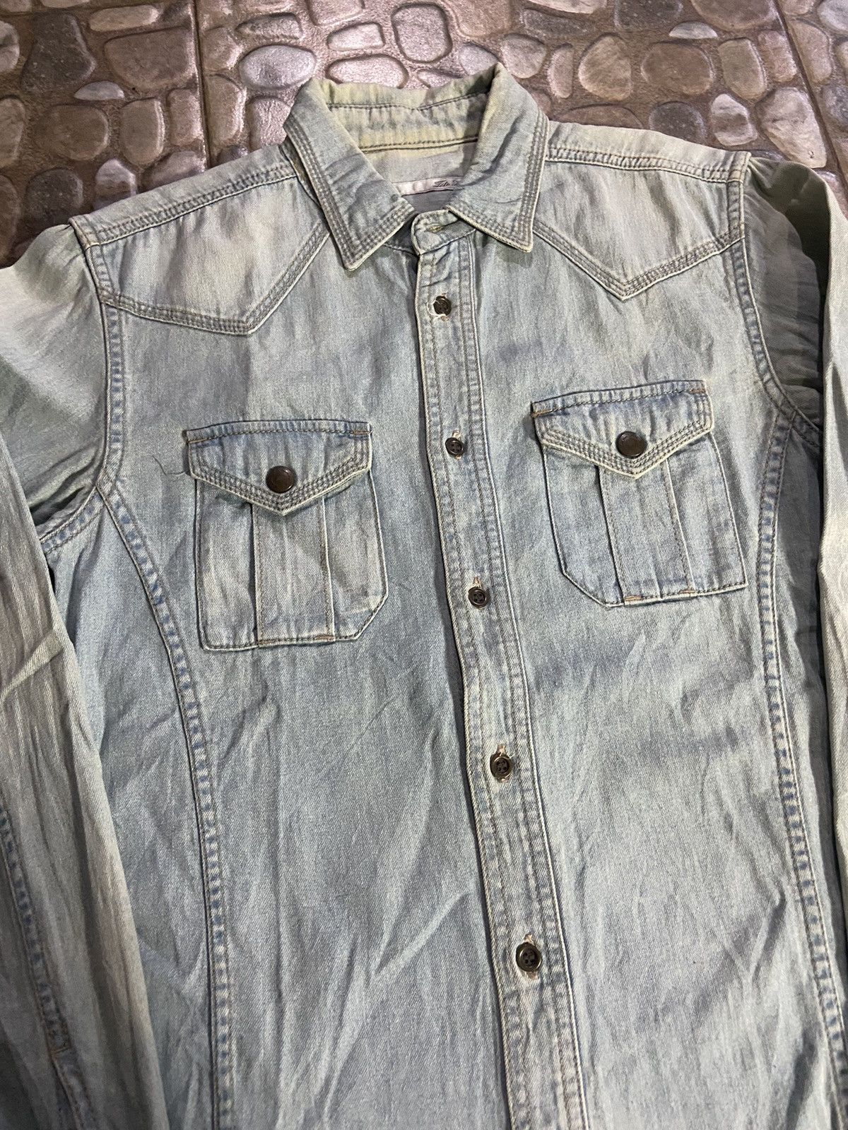 Issey Miyake VTG Tete home by issey miyake long shirt denim Size US M / EU 48-50 / 2 - 3 Thumbnail