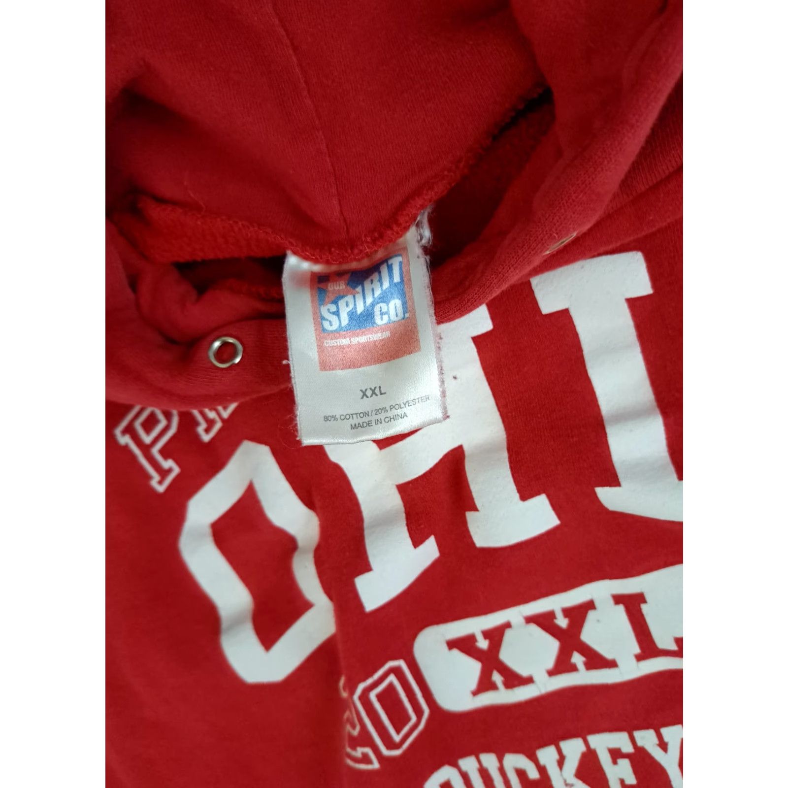 Vintage VINTAGE Ohio State Buckeyes Hoodie Sweatshirt Red 2XL Spirit Co. Unisex Adults Pullover Hoodie Mens Womens Size US XXL / EU 58 / 5 - 3 Thumbnail