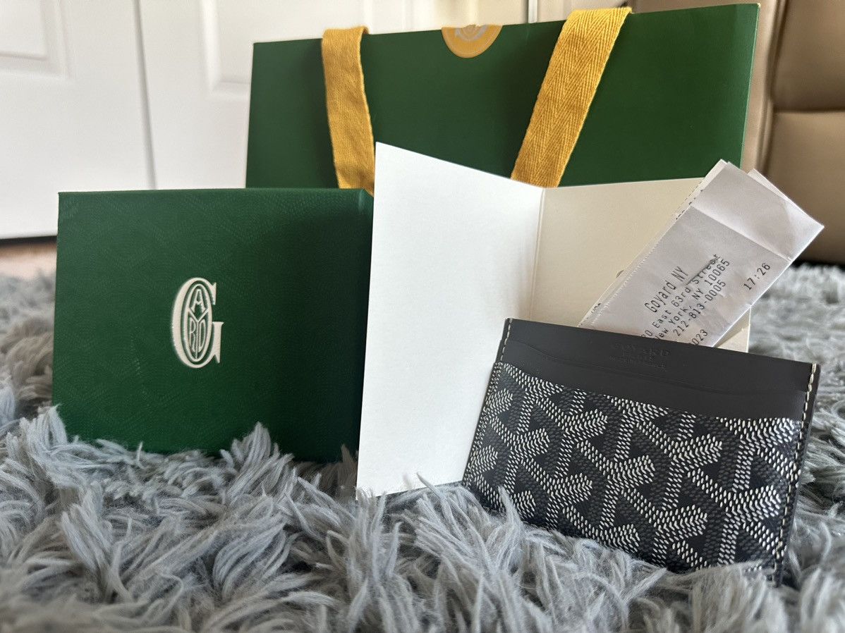 image of Goyard Card Holder in Black, Men's