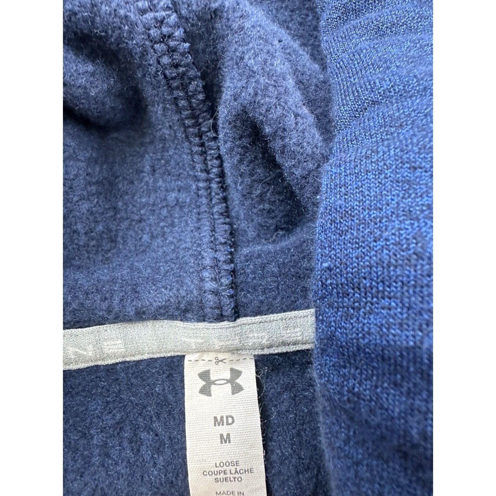 Under Armour Under Armour Hoodie Mens Medium M Blue Pullover Threadborne Logo Sweatshirt Hoodie Mens Blue Threadborne Logo Pullover Size US M / EU 48-50 / 2 - 6 Thumbnail