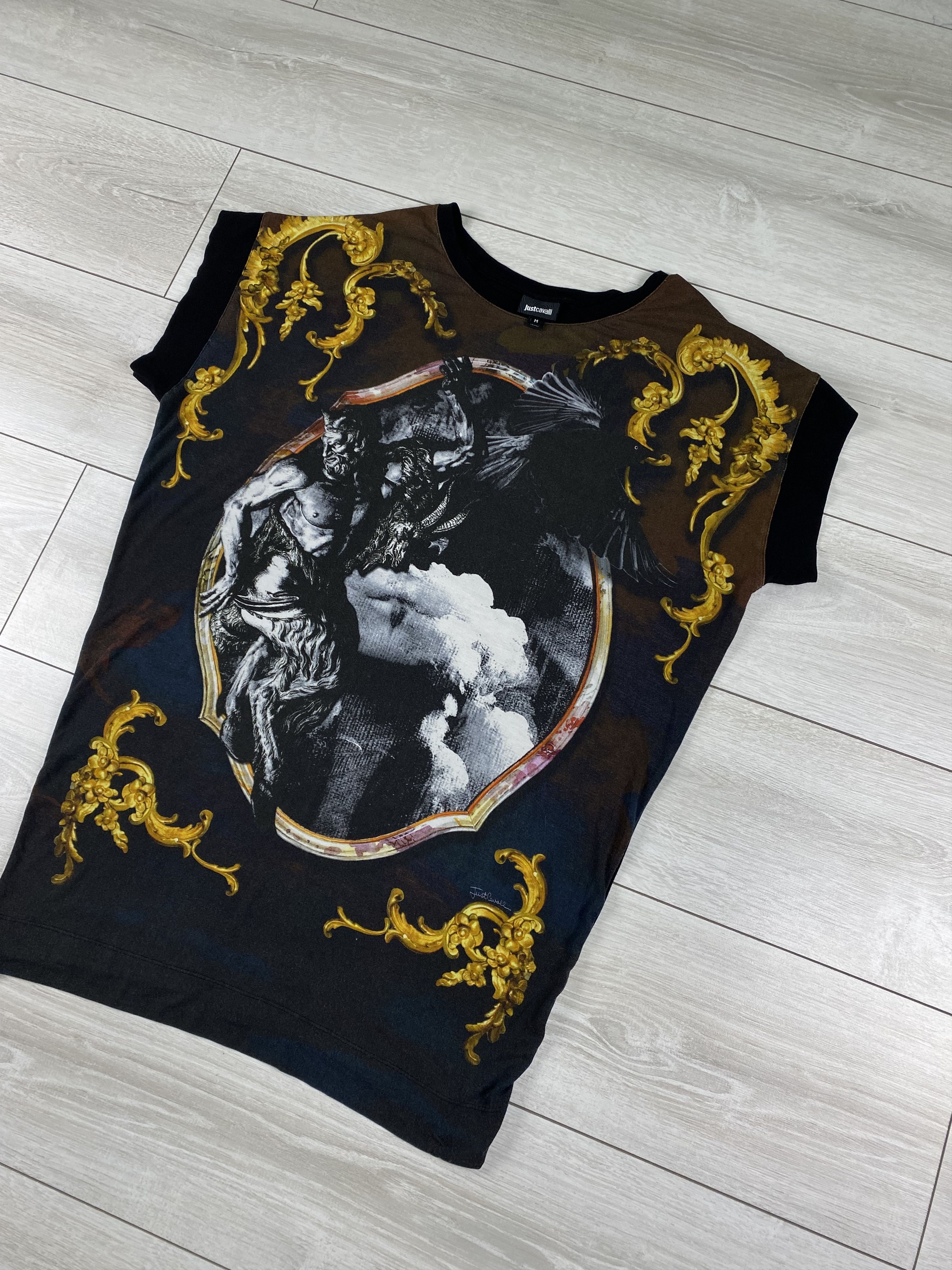 Roberto Cavalli Rare just cavalli womens baroque dress t-shirt toonique Size M / US 6-8 / IT 42-44 - 2 Thumbnail