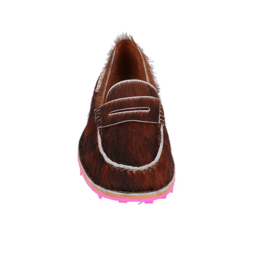 o1y0225 Calf Hair Loafers in Brown