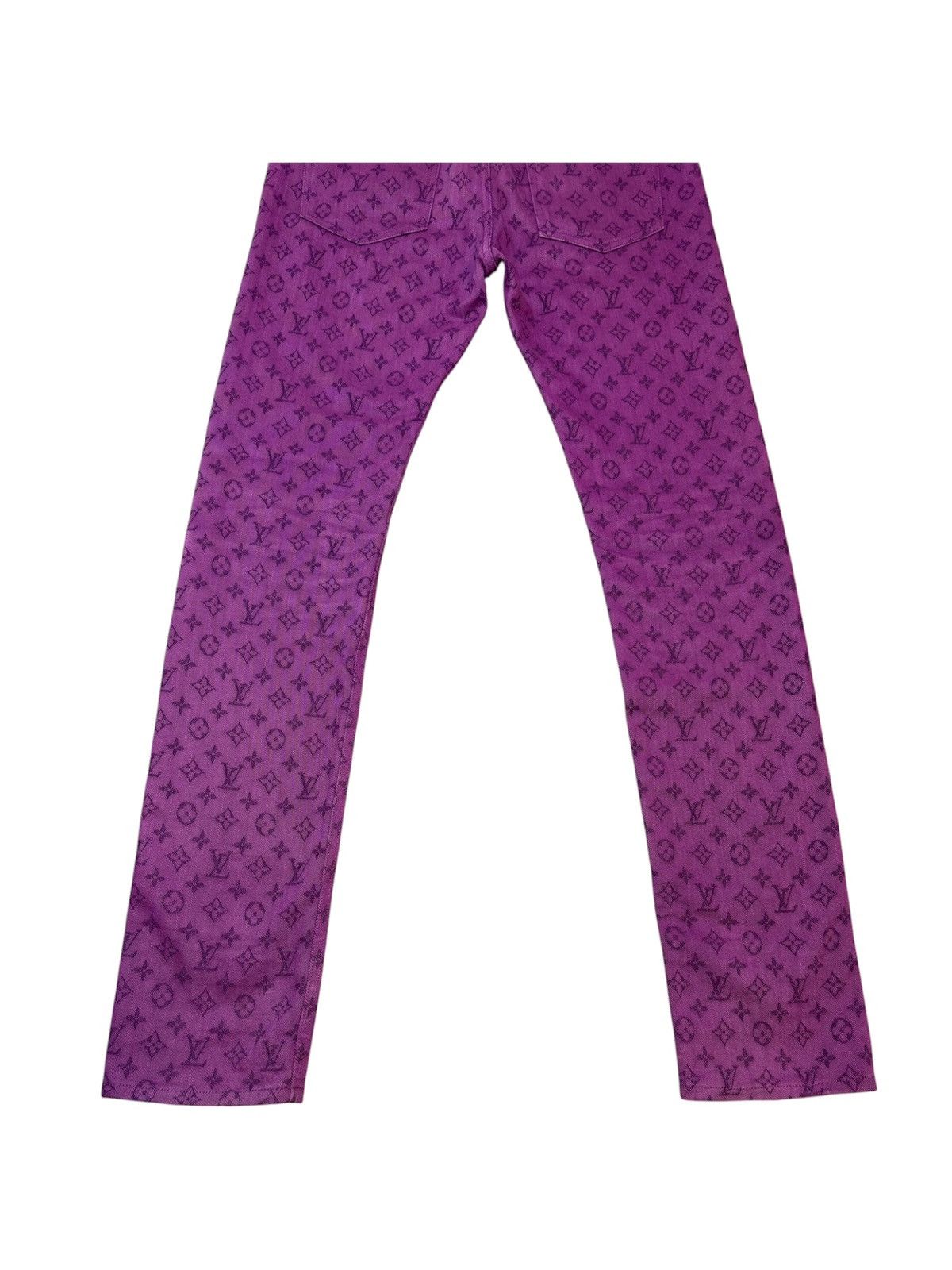 Louis Vuitton Louis Vuitton Purple Monogram Slim Jeans Virgil Abloh sz 30 Size US 30 / EU 46 - 5 Thumbnail