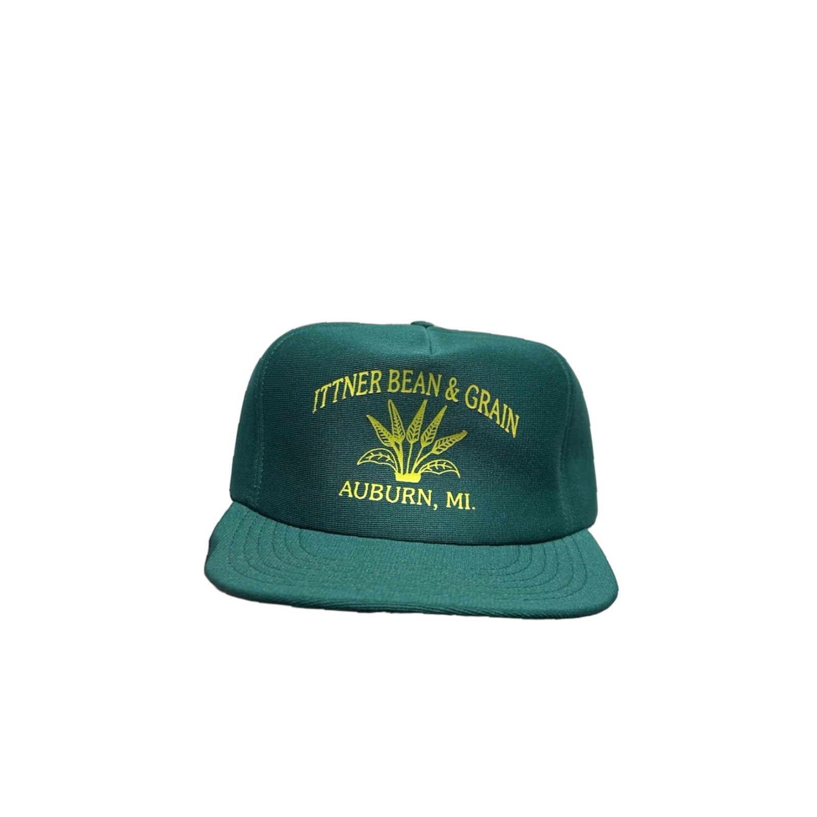 Vintage VINTAGE Ittner bean & grain Michigan farm forest green USA Snapback Hat Cap Adults Men Adjustable Green USA Theme 80s Size ONE SIZE - 1 Thumbnail
