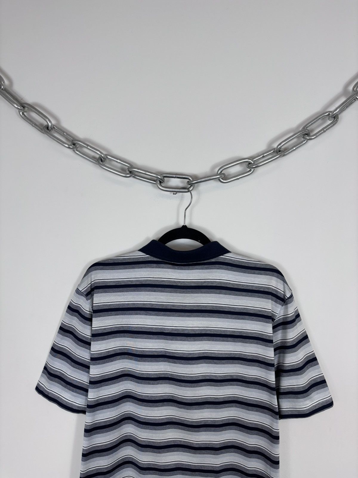 Corneliani Corneliani Men’s Multi Striped Short Sleeve Polo Shirt Size US XL / EU 56 / 4 - 12 Thumbnail