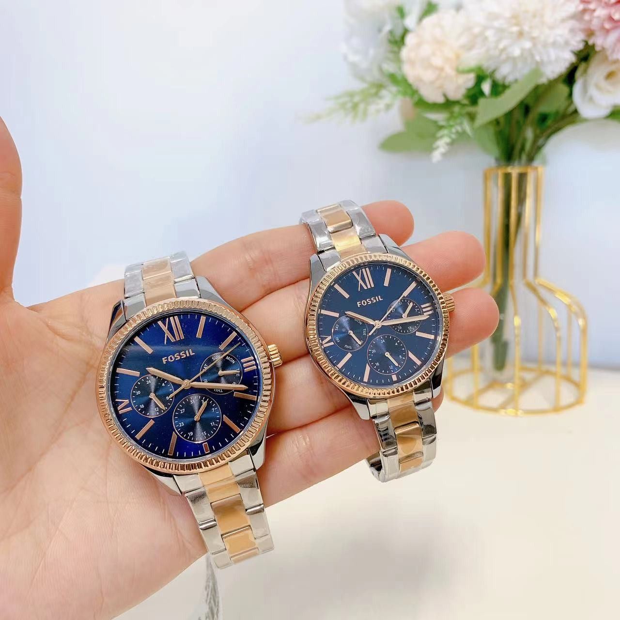 Fossil Fossil BQ2736SET His and Hers Multifunction Steel Watch Set Size ONE SIZE - 2 Thumbnail