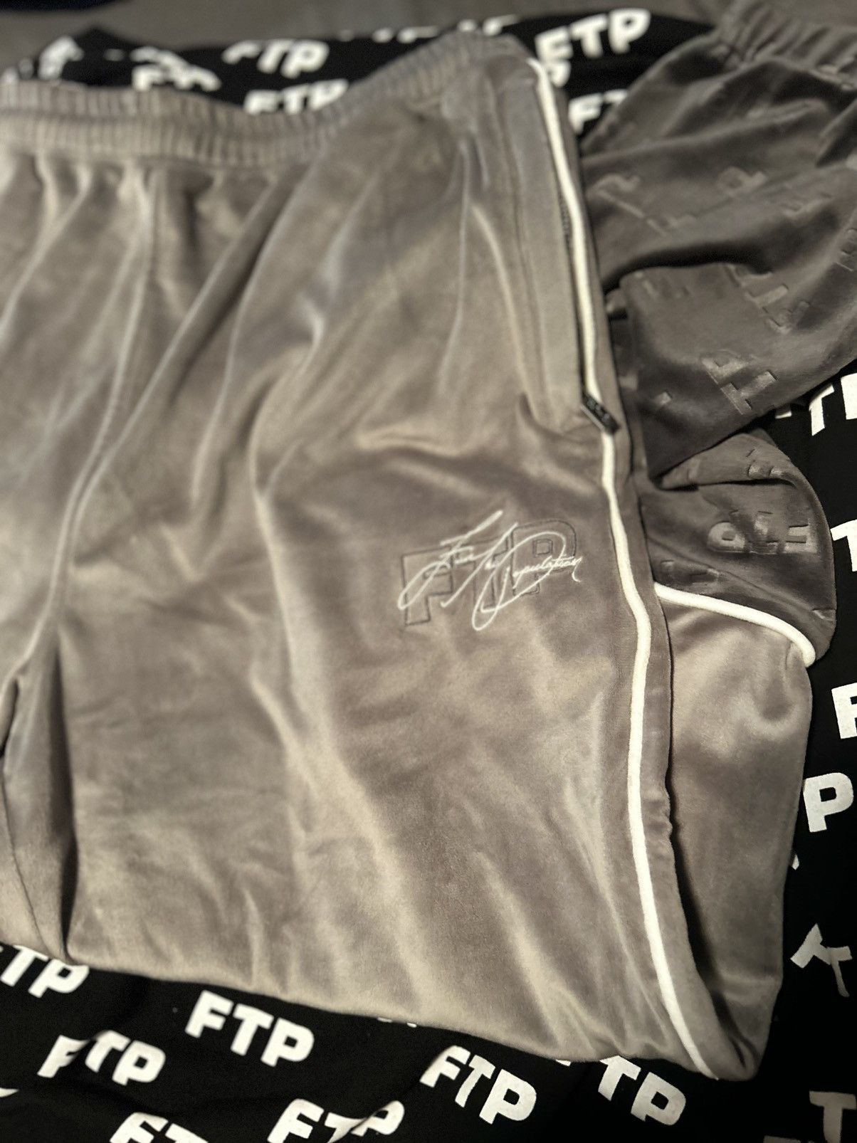 Fuck The Population FTP velour track pants Size US 36 / EU 52 - 1 Thumbnail