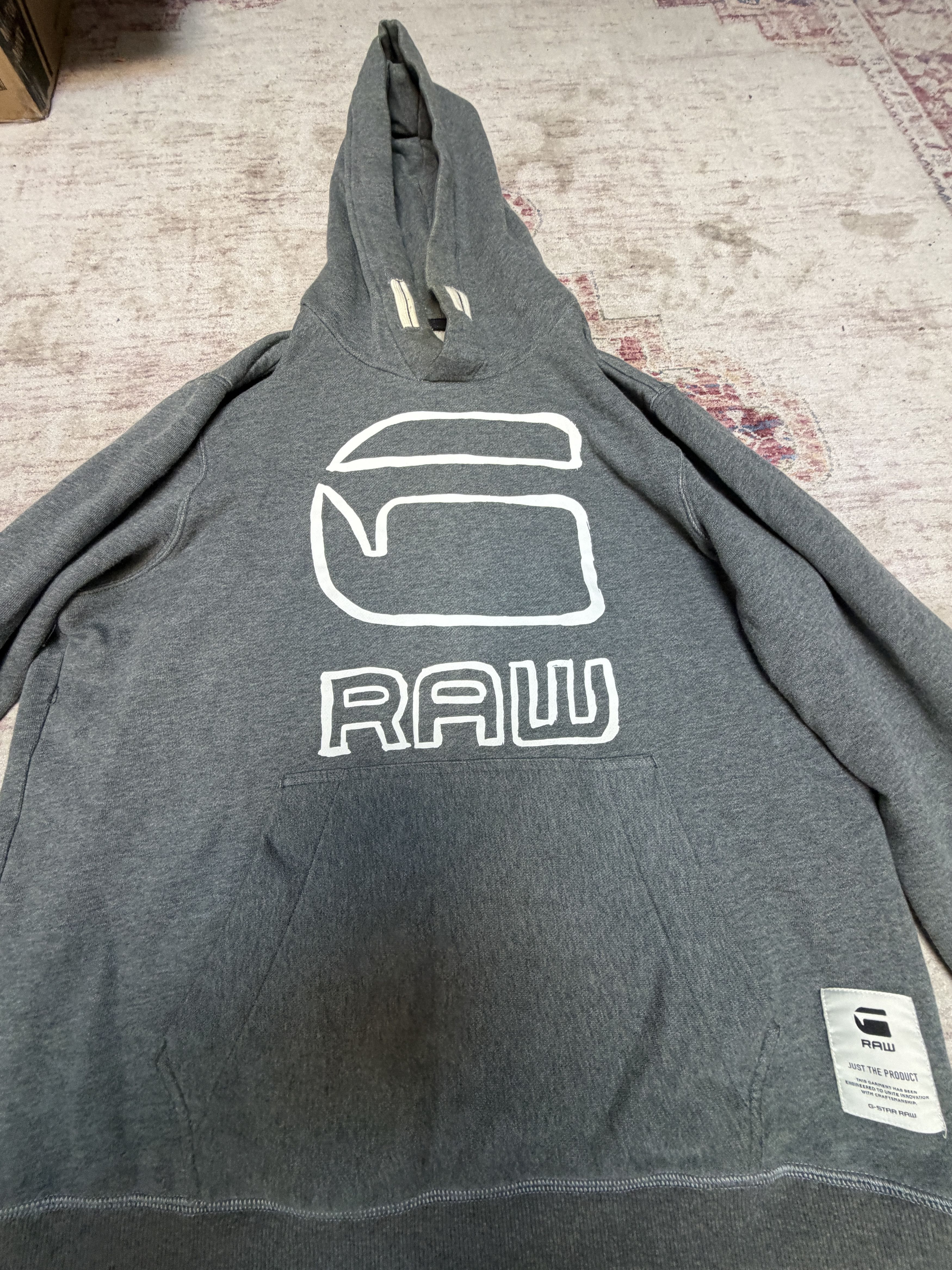 G-Star G-Star RAW Men's Gray Hoodie Size L In Great Shape!! Size US L / EU 52-54 / 3 - 2 Thumbnail