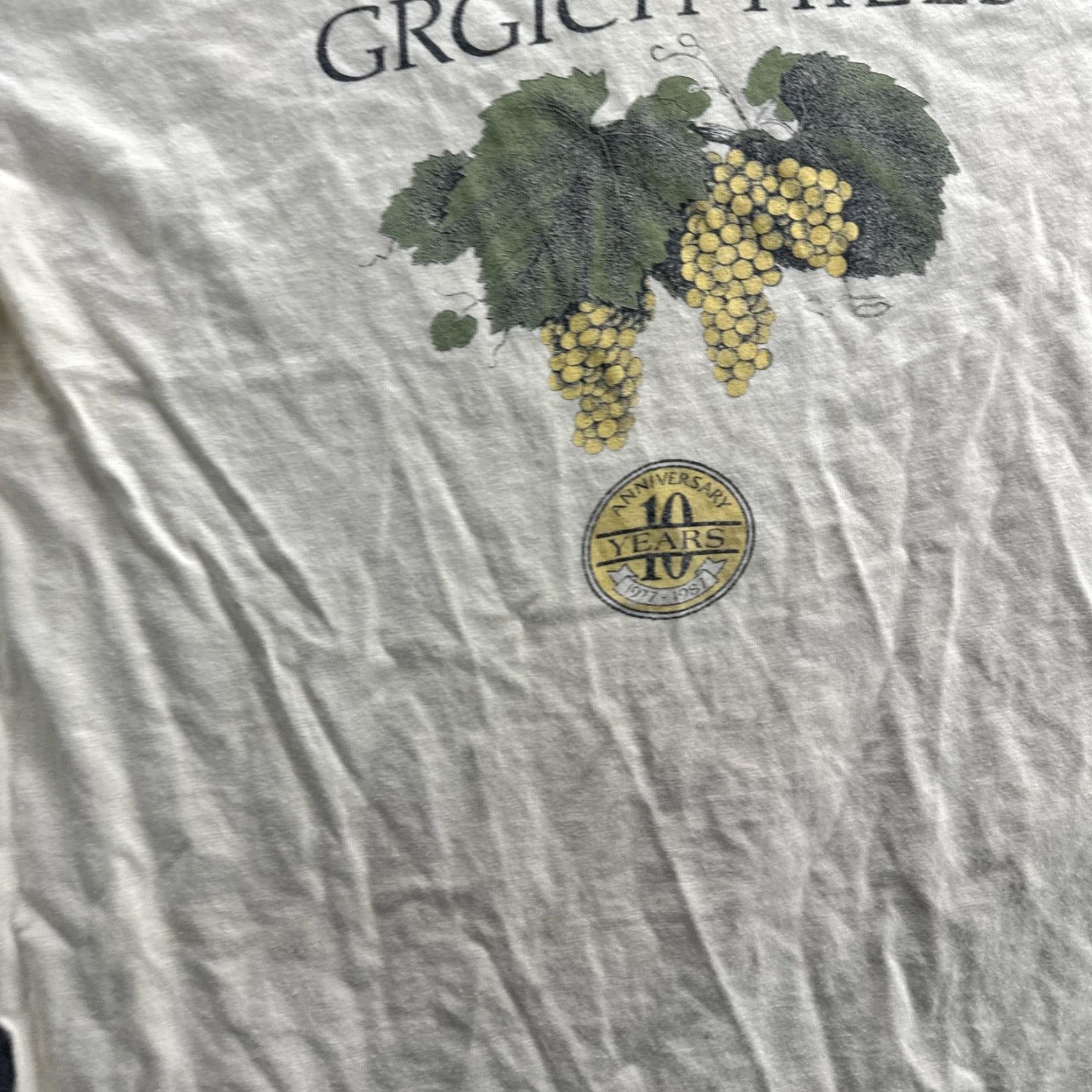 Hanes VINTAGE Hanes Grgich Hills T-Shirt Mens Large Beige Graphic Print 90s Anniversary Napa Valley Size US L / EU 52-54 / 3 - 5 Thumbnail