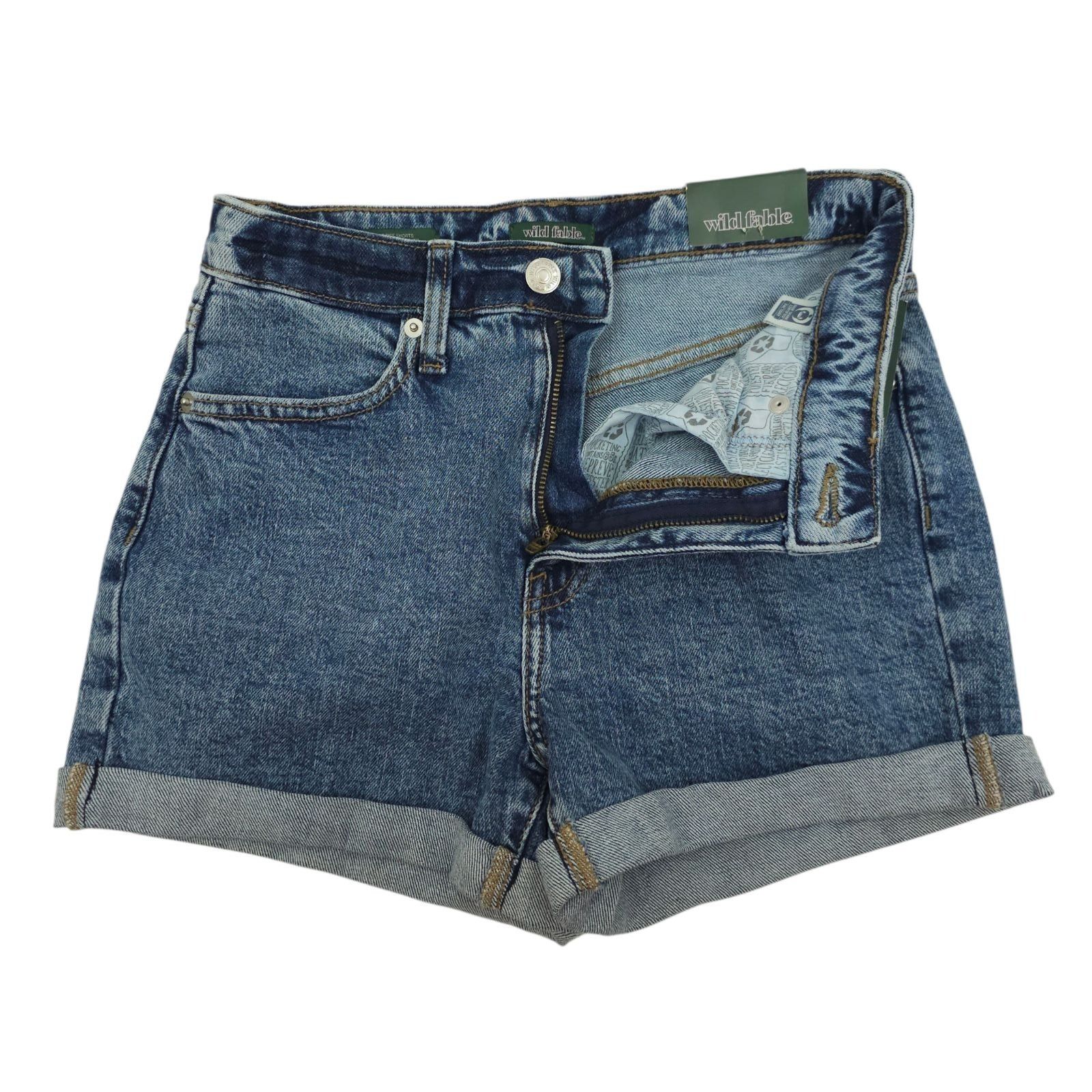 Other Wild Fable Acid Wash Denim Shorts Size 0/25 High Rise Retro Size 25" / US 0 / IT 36 - 9 Thumbnail