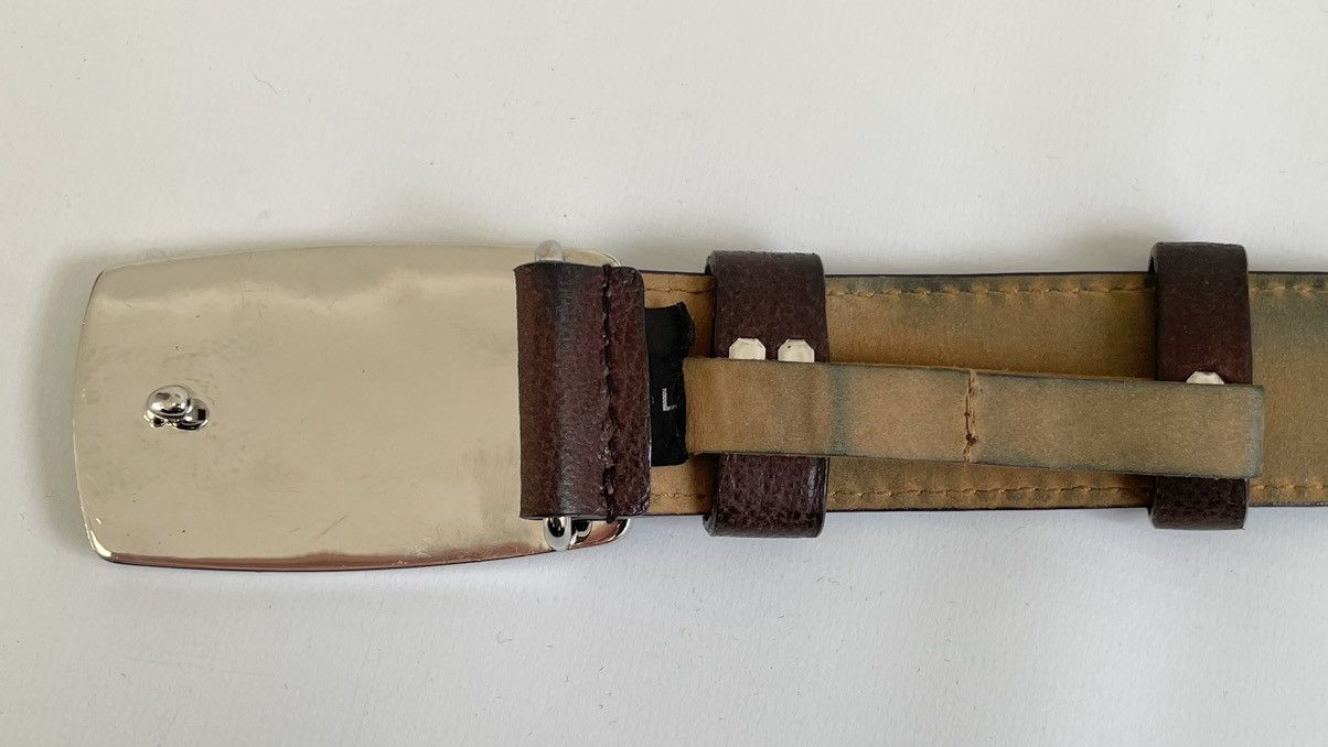 Prada Brown Leather Croc Western Buckle Belt Size 32 - 13 Thumbnail